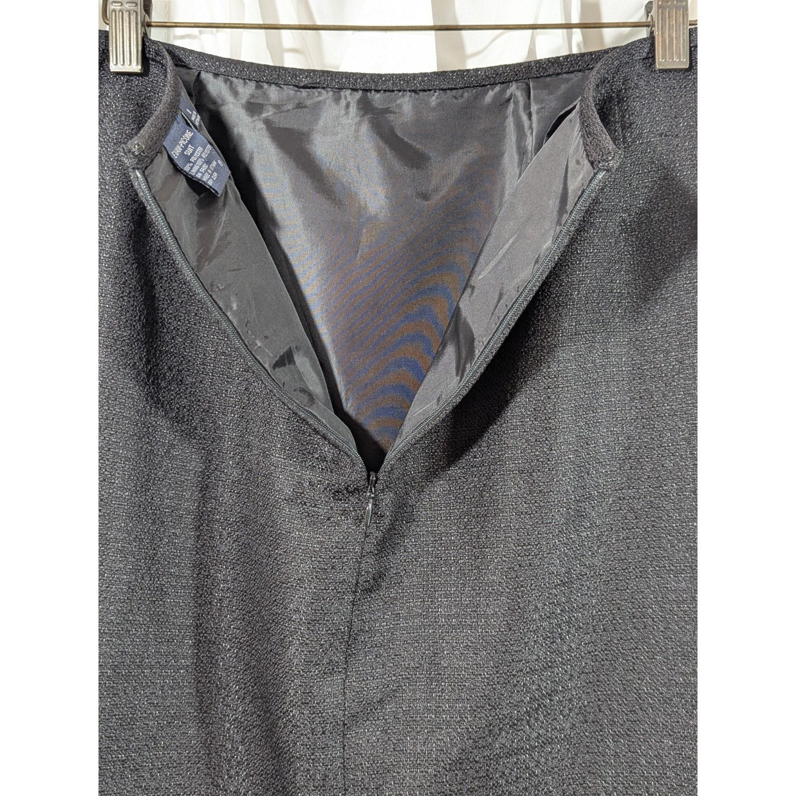 Evan Picone Size 8 Black Lined Knee Length Pencil Skirt Vintage Y2K Size 30" / US 8 / IT 44 - 7 Thumbnail