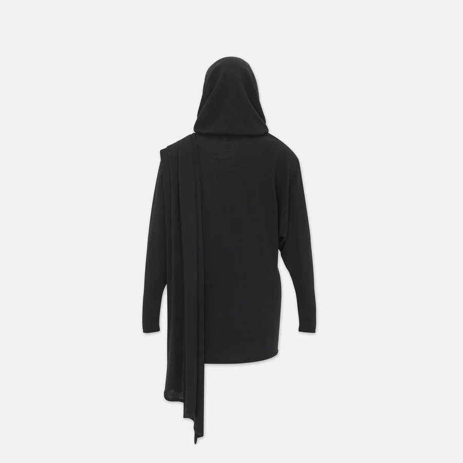 Saint Laurent Paris o1tp1o1224 Hooded Dress In Wool in Black Size S / US 4 / IT 40 - 3 Thumbnail
