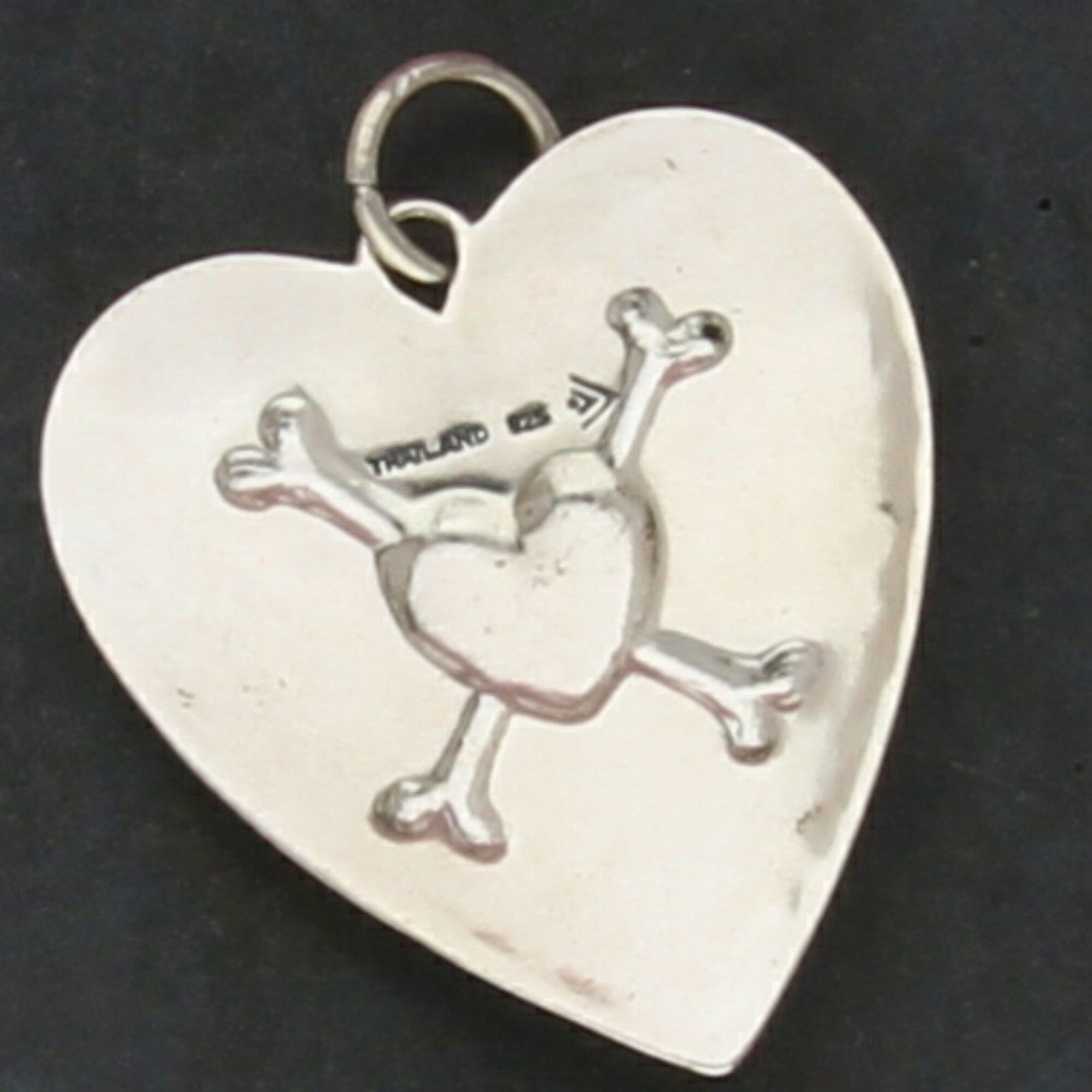 Sterling Silver silpada sterling silver bad to the bone heart pendant Size ONE SIZE - 3 Thumbnail