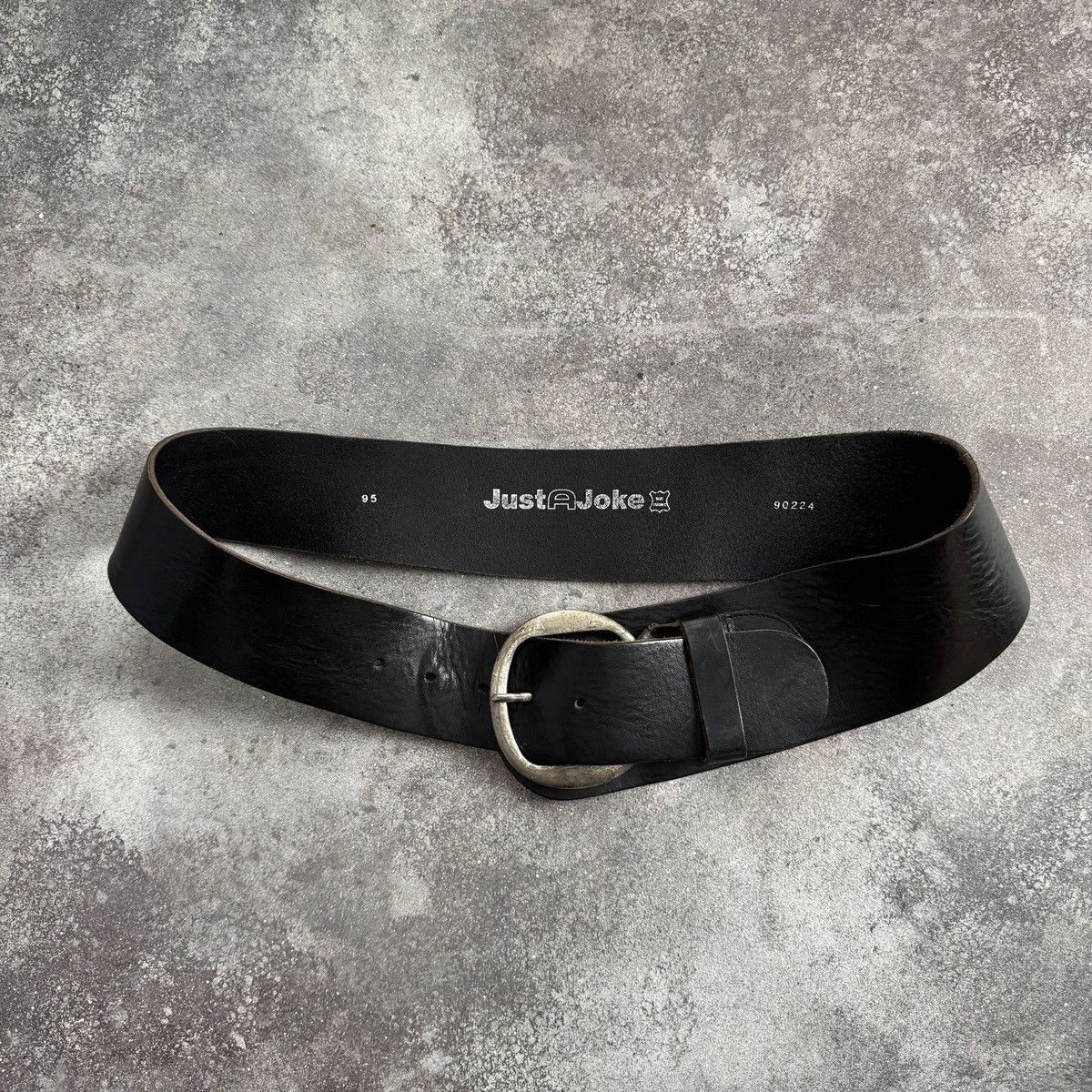 Hysteric Glamour Avant Garde Vintage Black Real Leather Wide Waist Belt Size ONE SIZE - 1 Thumbnail