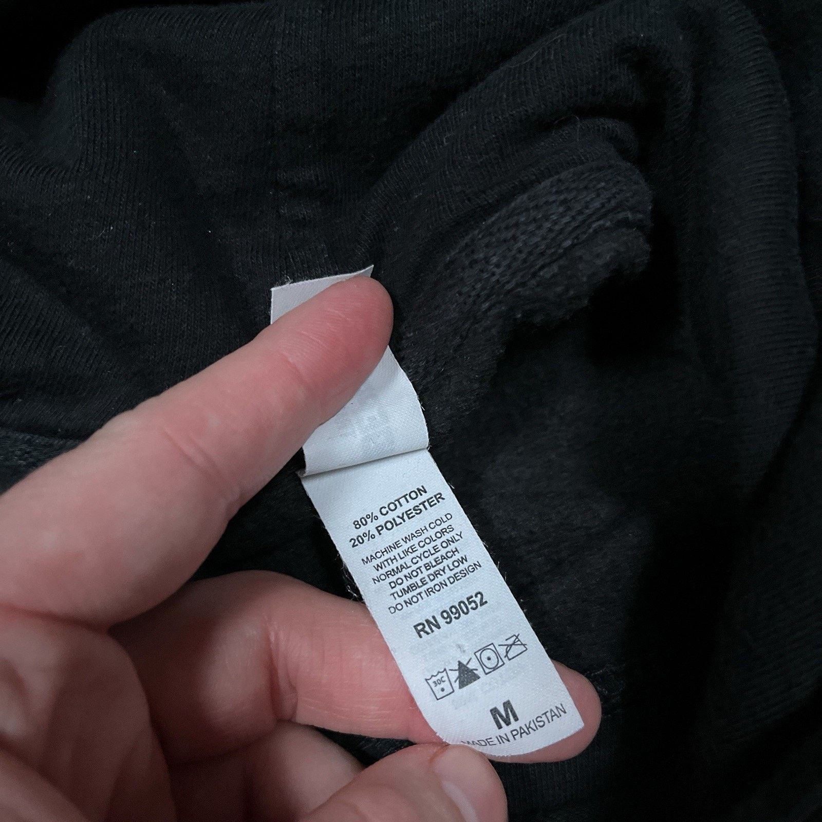 Gildan White Stripes Hardest Button to Button Black Hoodie Sweater Size US M / EU 48-50 / 2 - 5 Thumbnail