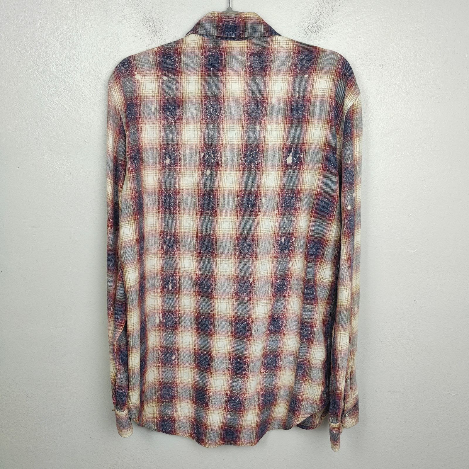 Purple Brand Purple Brand Beach Flannel Shirt Mens Medium Button Up Gray Size US M / EU 48-50 / 2 - 5 Thumbnail