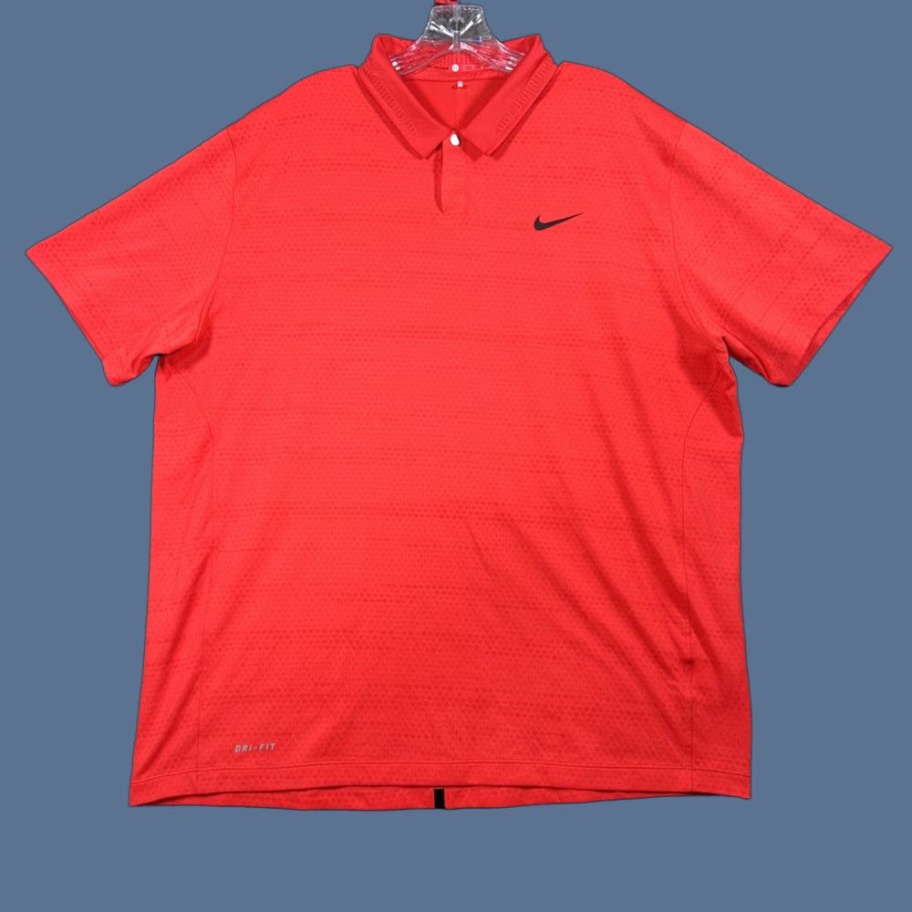 Nike Nike Polo Shirt Mens XL Red Golf Tiger Woods Collection Snap Size US XL / EU 56 / 4 - 1 Thumbnail