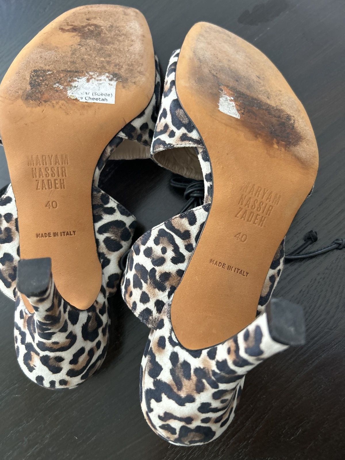 Cheetah heels open toe heels