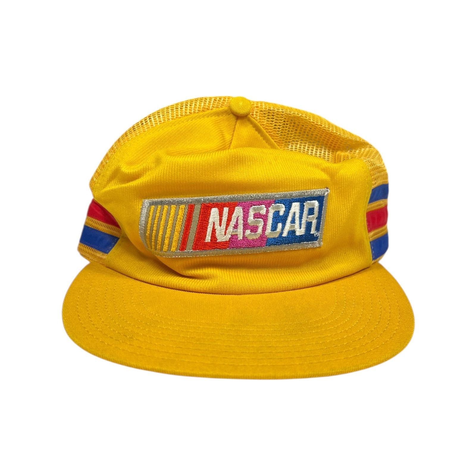 NASCAR × Vintage Vintage 80s NASCAR three stripe worn trucker SnapBack hat Size ONE SIZE - 1 Thumbnail