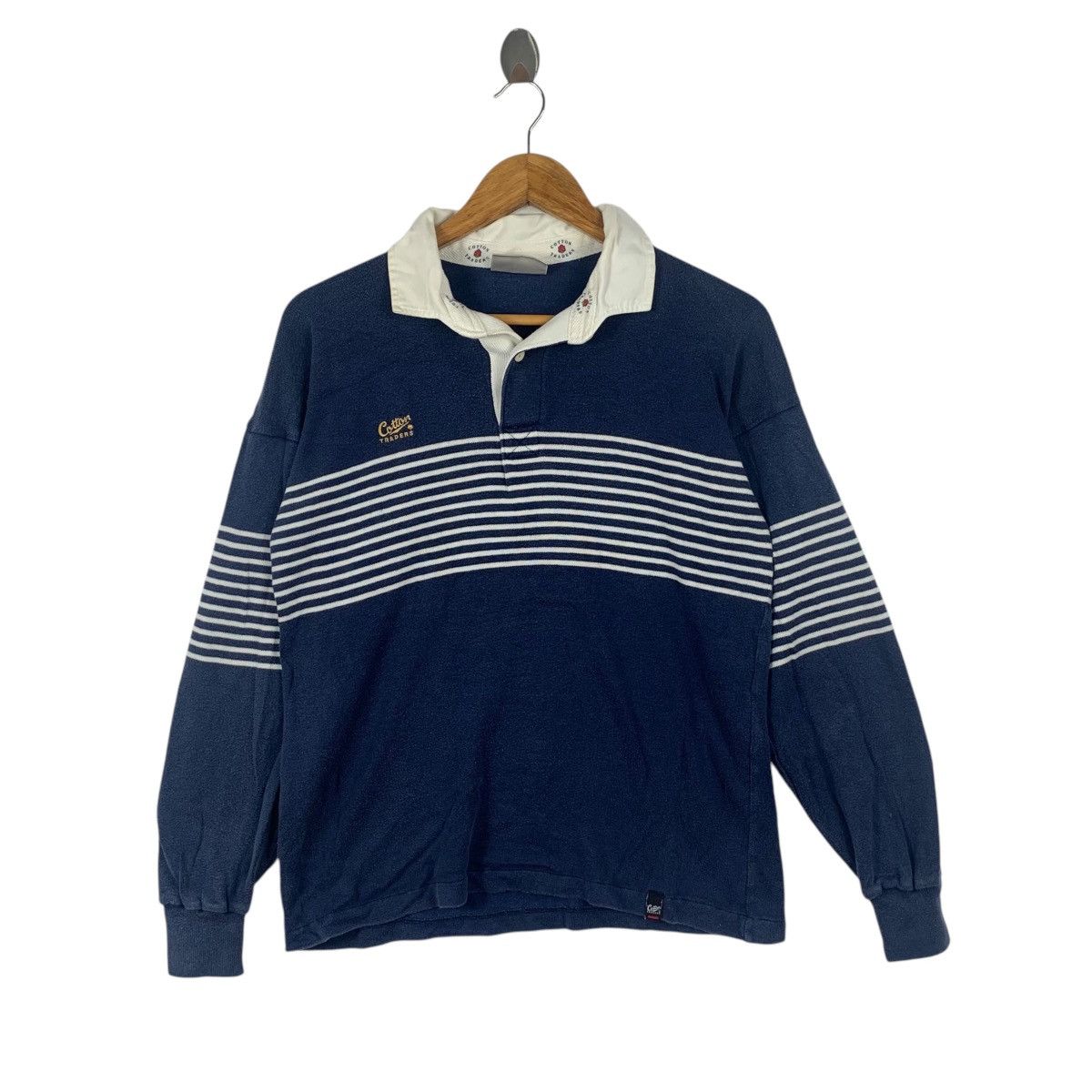 Cotton Traders Vintage 90’ COTTON TRADERS ENGLAND Rugby Tee Shirt Top Polo Size US M / EU 48-50 / 2 - 1 Thumbnail