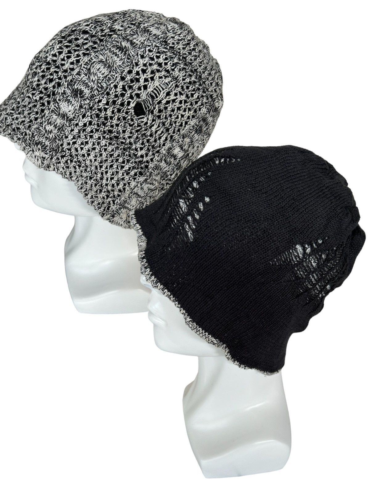 Japanese Brand × Kapital × Vintage Distressed Punk Bondage Style Reversible Beanie Hats🎌☠️ Size ONE SIZE - 1 Thumbnail