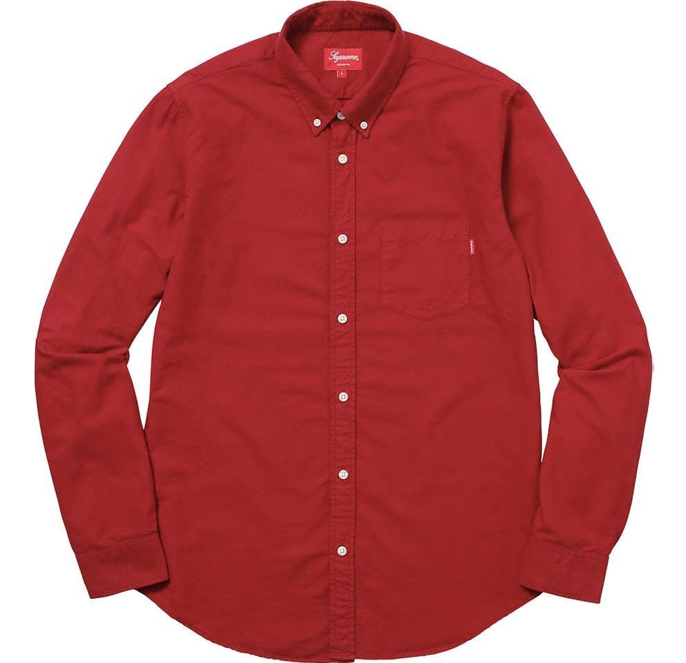 Supreme Oxford Shirt Red FW17