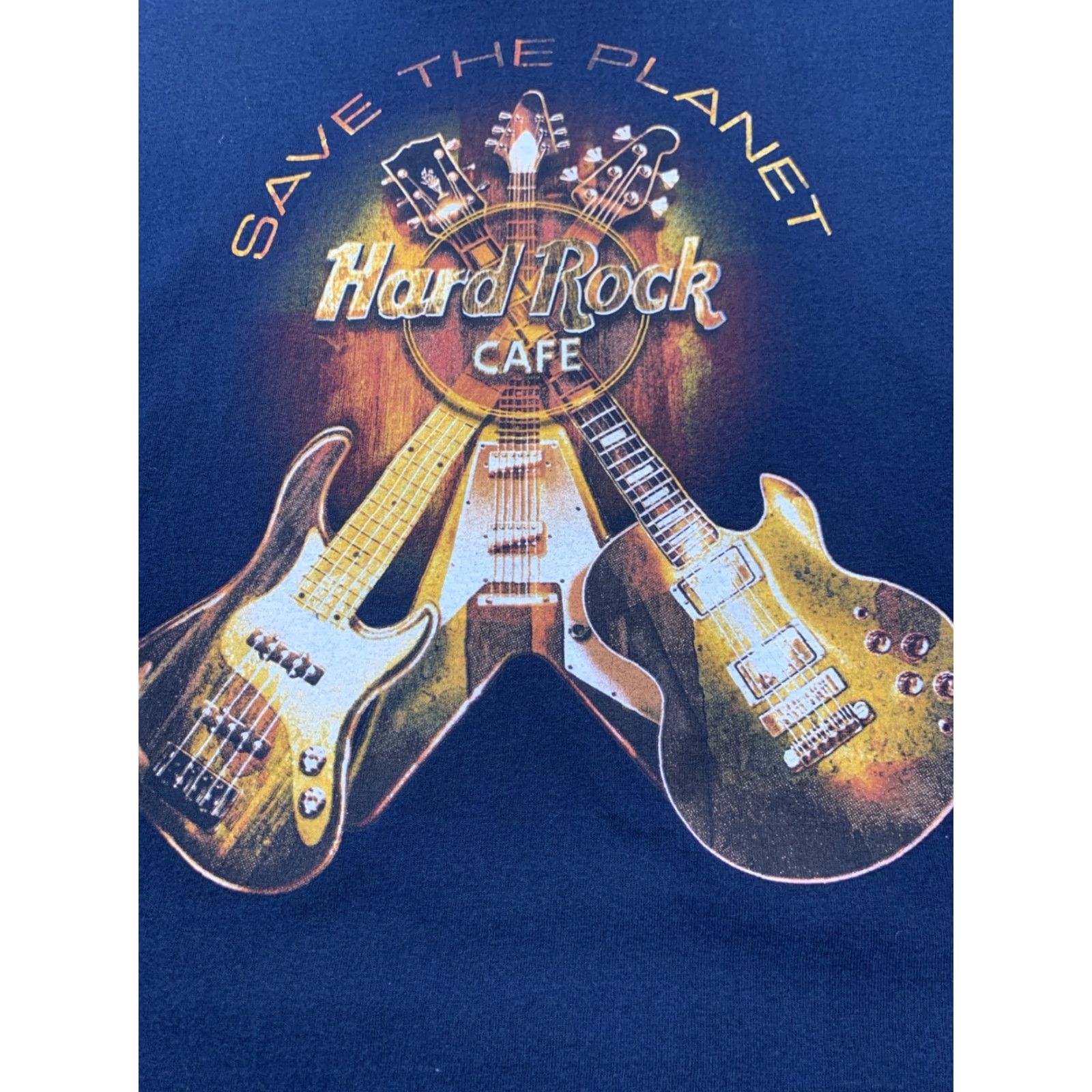 Hard Rock Cafe VINTAGE Hard Rock Cafe Nashville Save The Planet Guitar T-Shirt 2010s Men XXL Blue Music Streetwear Size US XXL / EU 58 / 5 - 3 Thumbnail