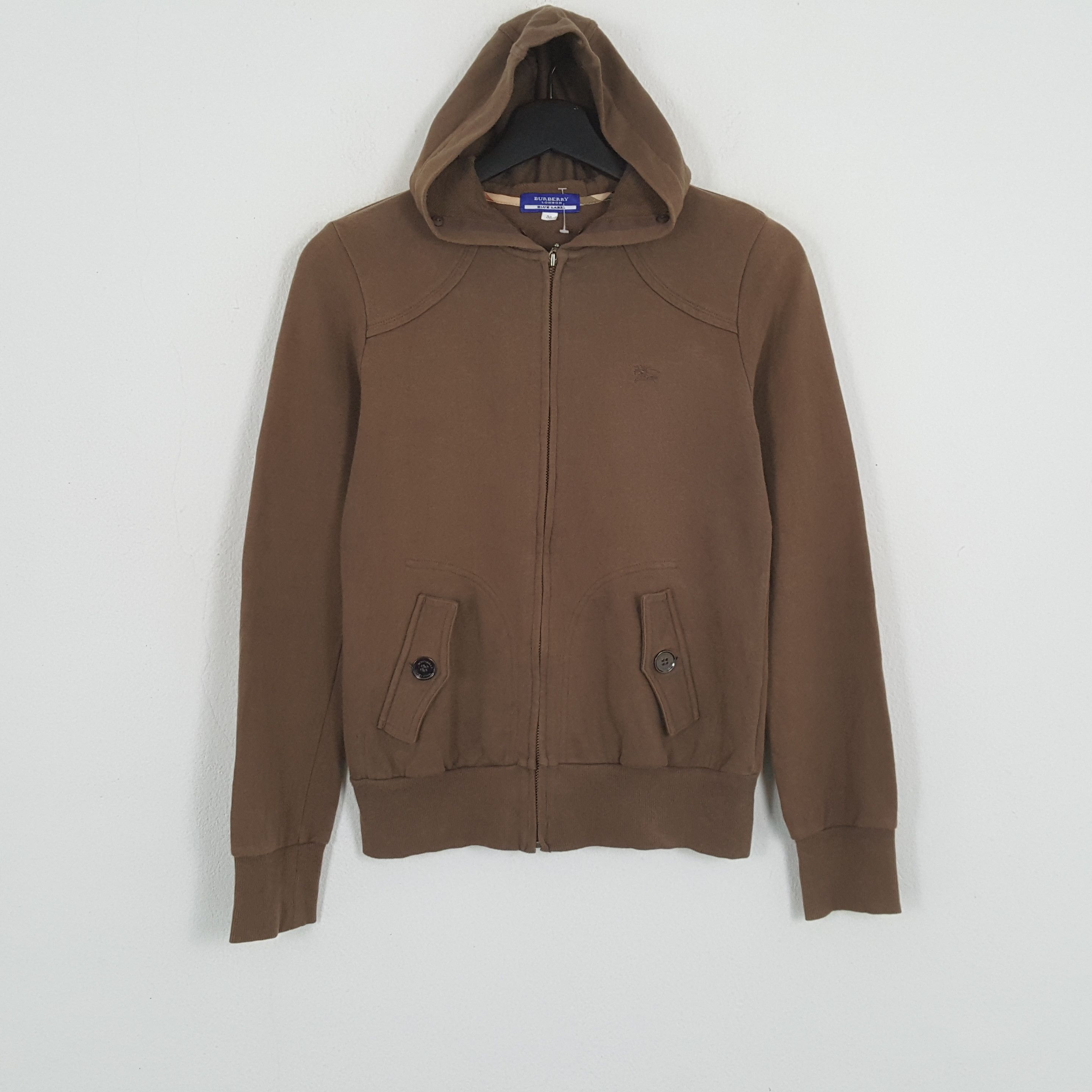 Burberry × Vintage BURBERRY LONDON BLUE LABEL Custom Art Zipper Hoodies Size US XS / EU 42 / 0 - 3 Thumbnail