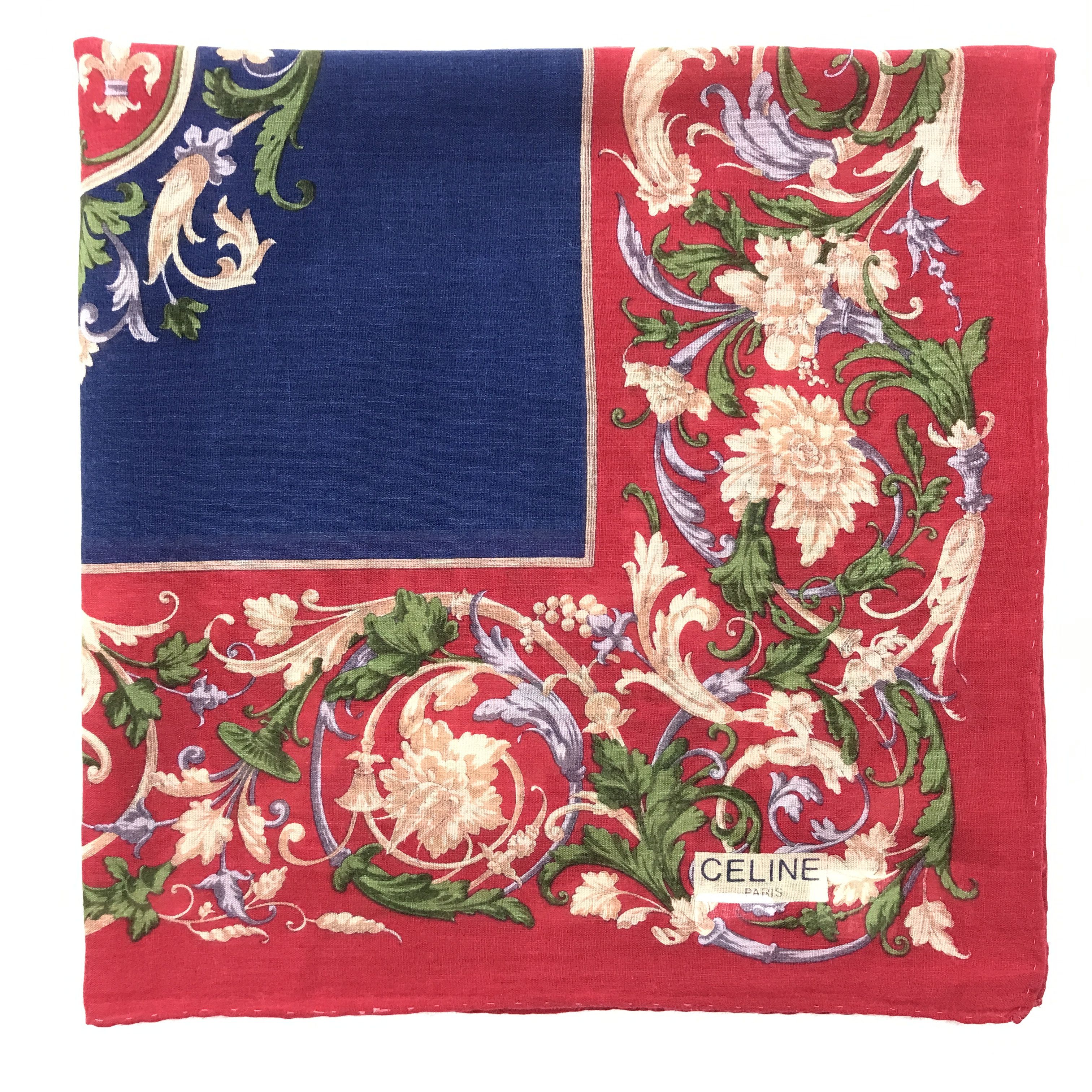 Celine × Vintage Vintage Celine Bandana Neckerchief Handkerchief Size ONE SIZE - 2 Thumbnail