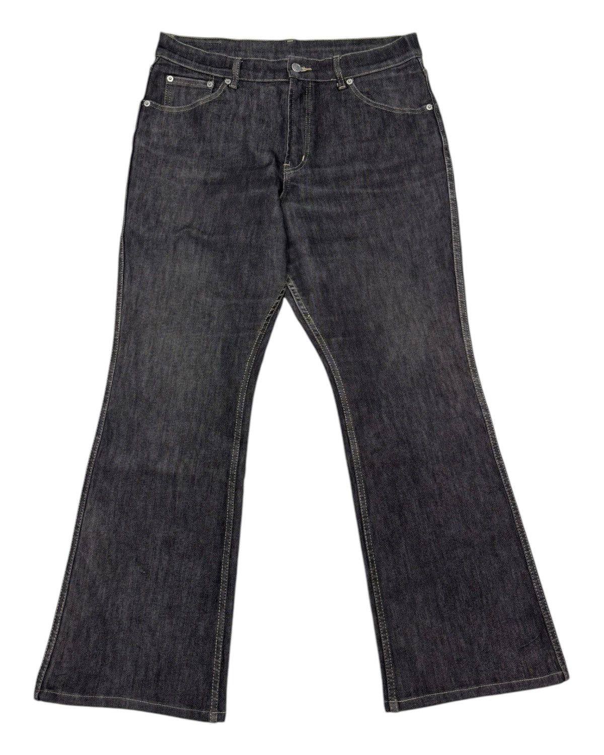 Japanese Brand Flare Jeans B3 Black Jeans Bootcut Denim Jeans Size 32" / US 10 / IT 46 - 7 Thumbnail