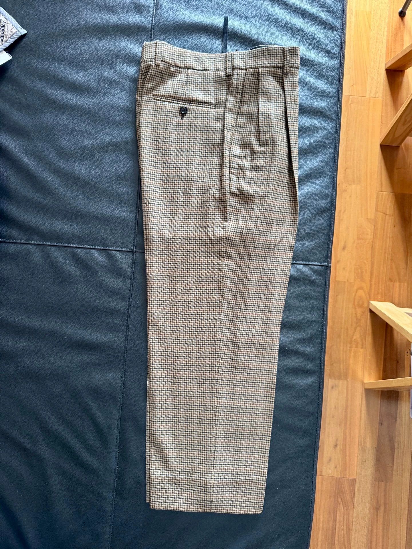 Celine Celine 23SS Wool Check Skate Pants 46 Medium Camel Size US 30 / EU 46 - 4 Thumbnail