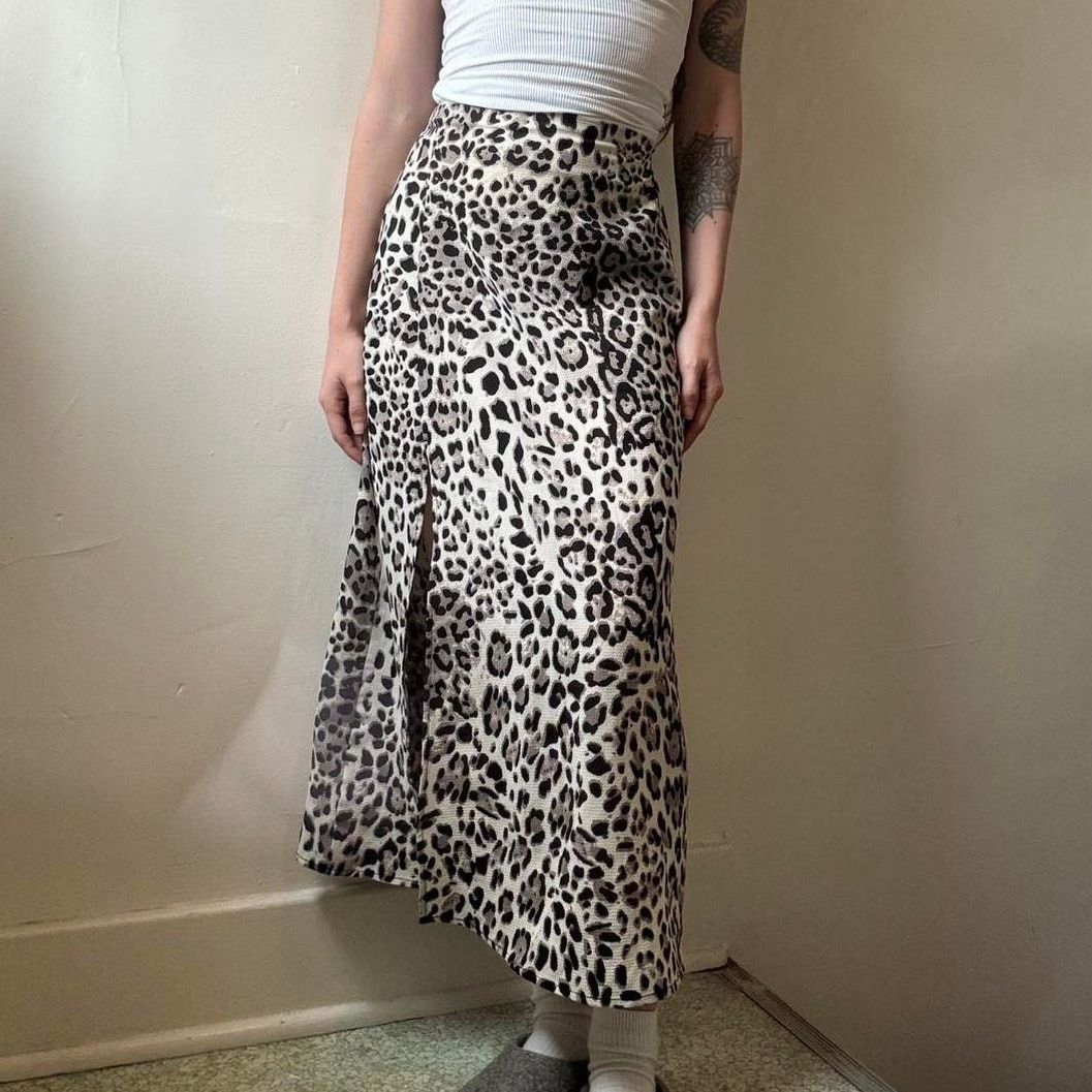 Other Good Luck Gem Cheetah Print Midi Skirt XS Luxury high-end Size 22" - 1 Thumbnail