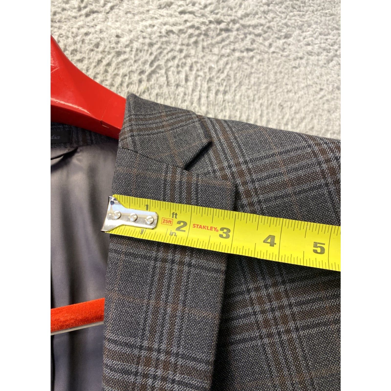 Ralph Lauren RALPH LAUREN VINTAGE Blazer Jacket 46R Glen Plaid Brown Gray Wool Classic Mens Size 46R - 7 Thumbnail