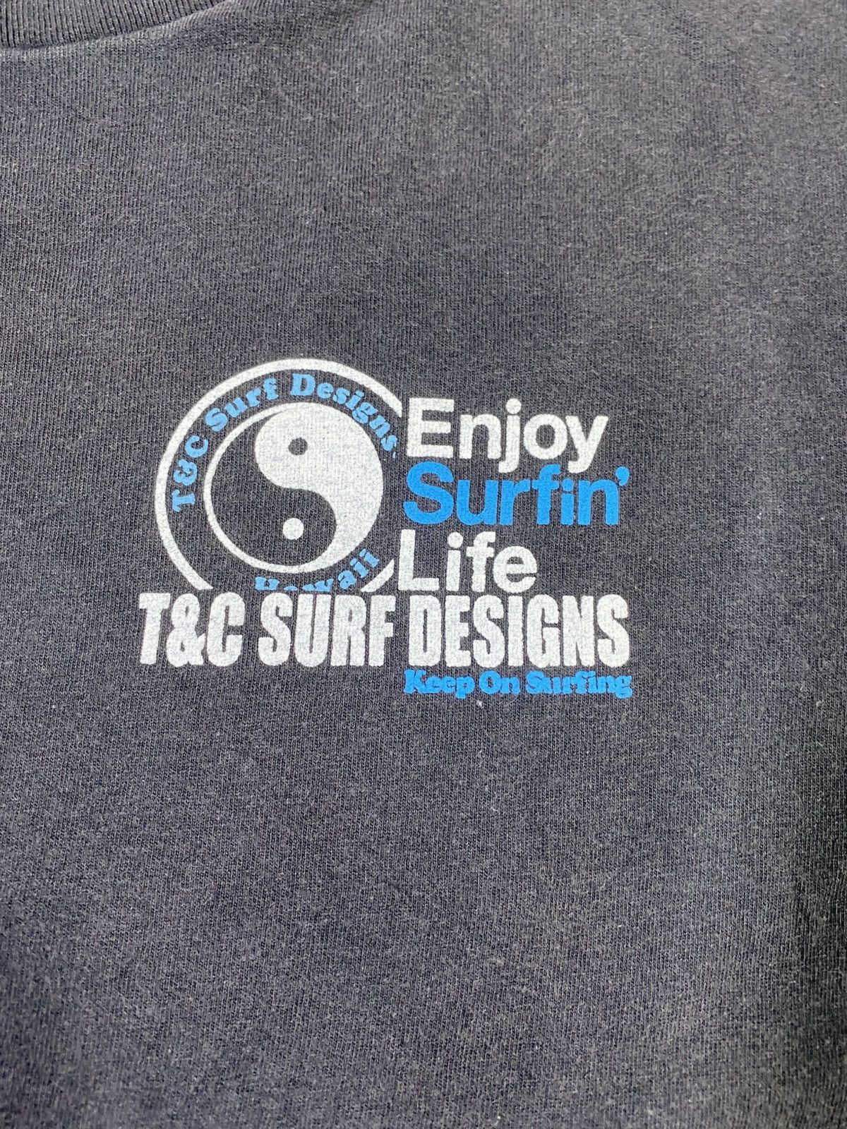 Vintage Distressed surfin tee size L big logo T&C surf Size US L / EU 52-54 / 3 - 3 Thumbnail