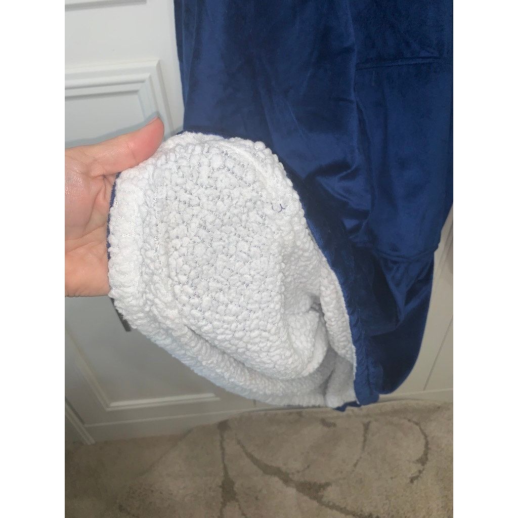 The Unbranded Brand Oversized Wearable Blanket Hoodie Sweatshirt Blue Unisex Size ONE SIZE - 5 Thumbnail