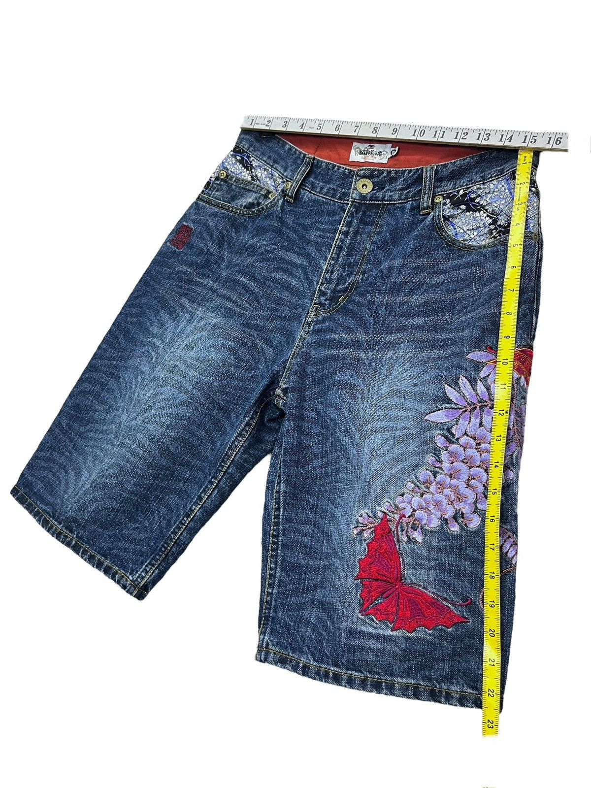 Other 🔥Vintage KARAKURI TAMASHI Butterfly Ambroidered Tattoo Wear Size US 30 / EU 46 - 15 Thumbnail