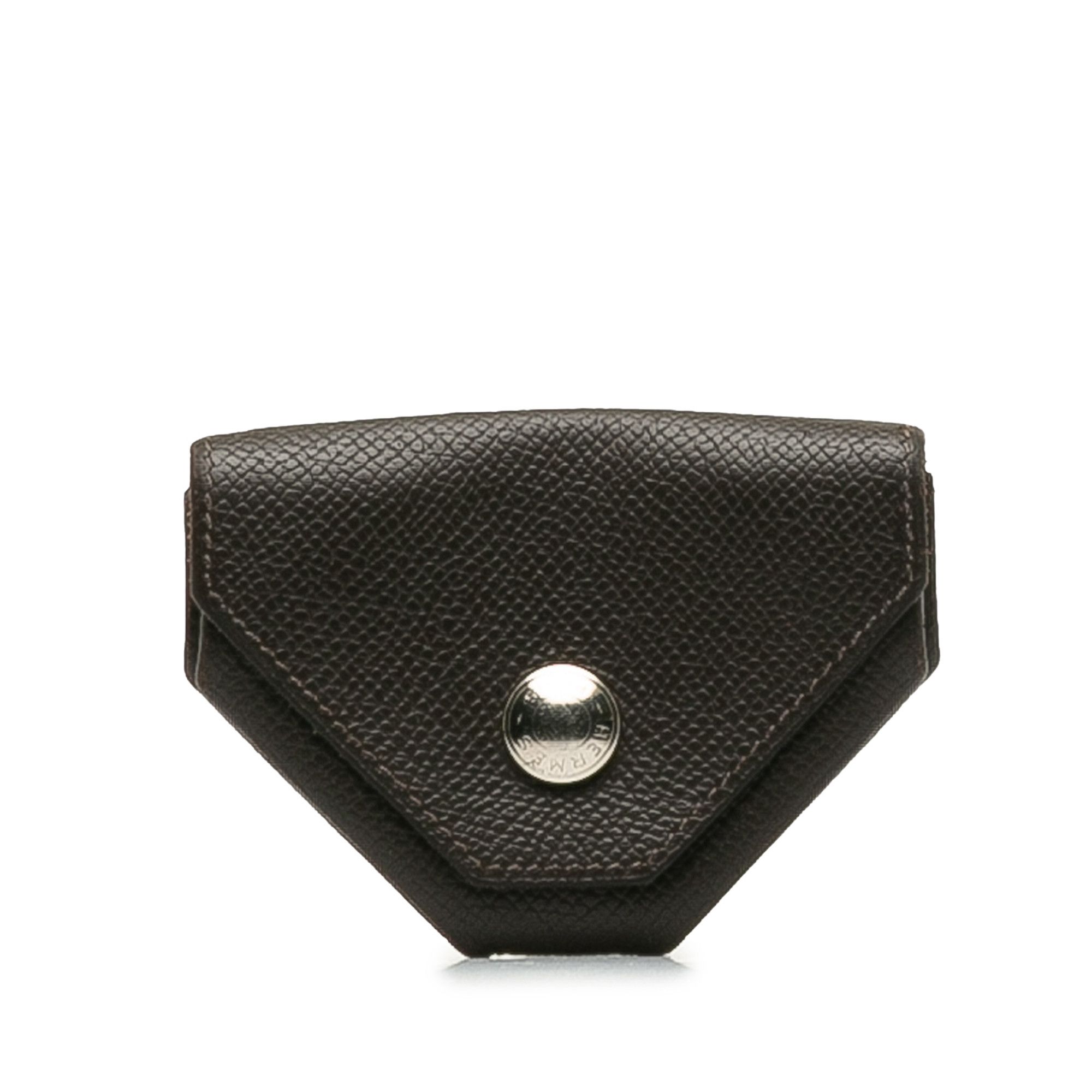 image of Hermes Chevre Le Vin Quatre Coin Purse in Red, Women's