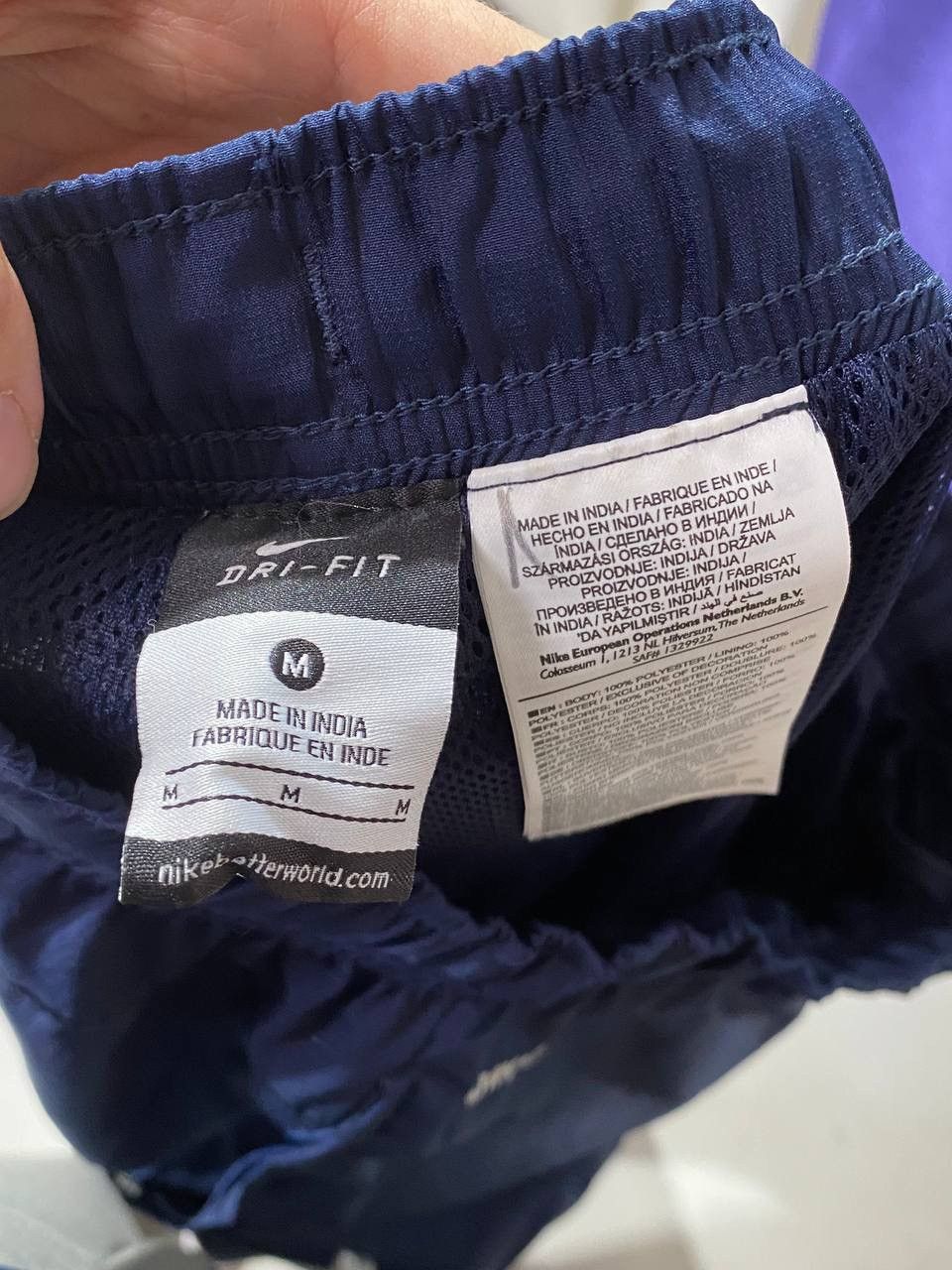 Nike Nike Track Pants Vintage Navy Nylon Y2K Parachute Size US 33 - 12 Thumbnail