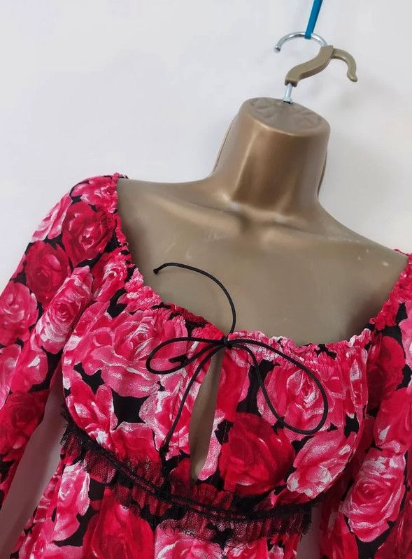Vintage Maxima floral print off the shoulders blouse M Size M / US 6-8 / IT 42-44 - 1 Thumbnail