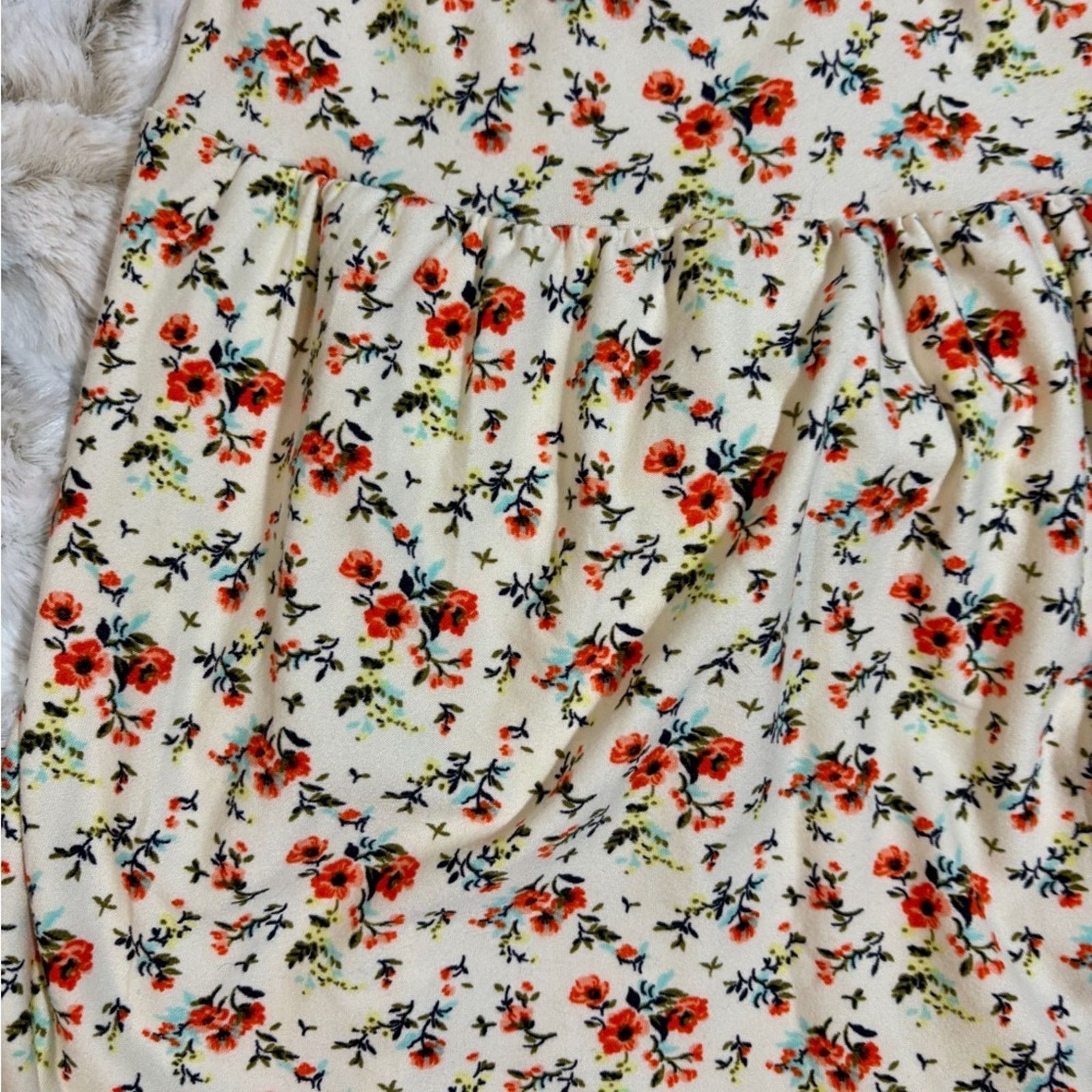 Nordstrom Floral Print Dress with Spaghetti Straps Size S / US 4 / IT 40 - 3 Thumbnail