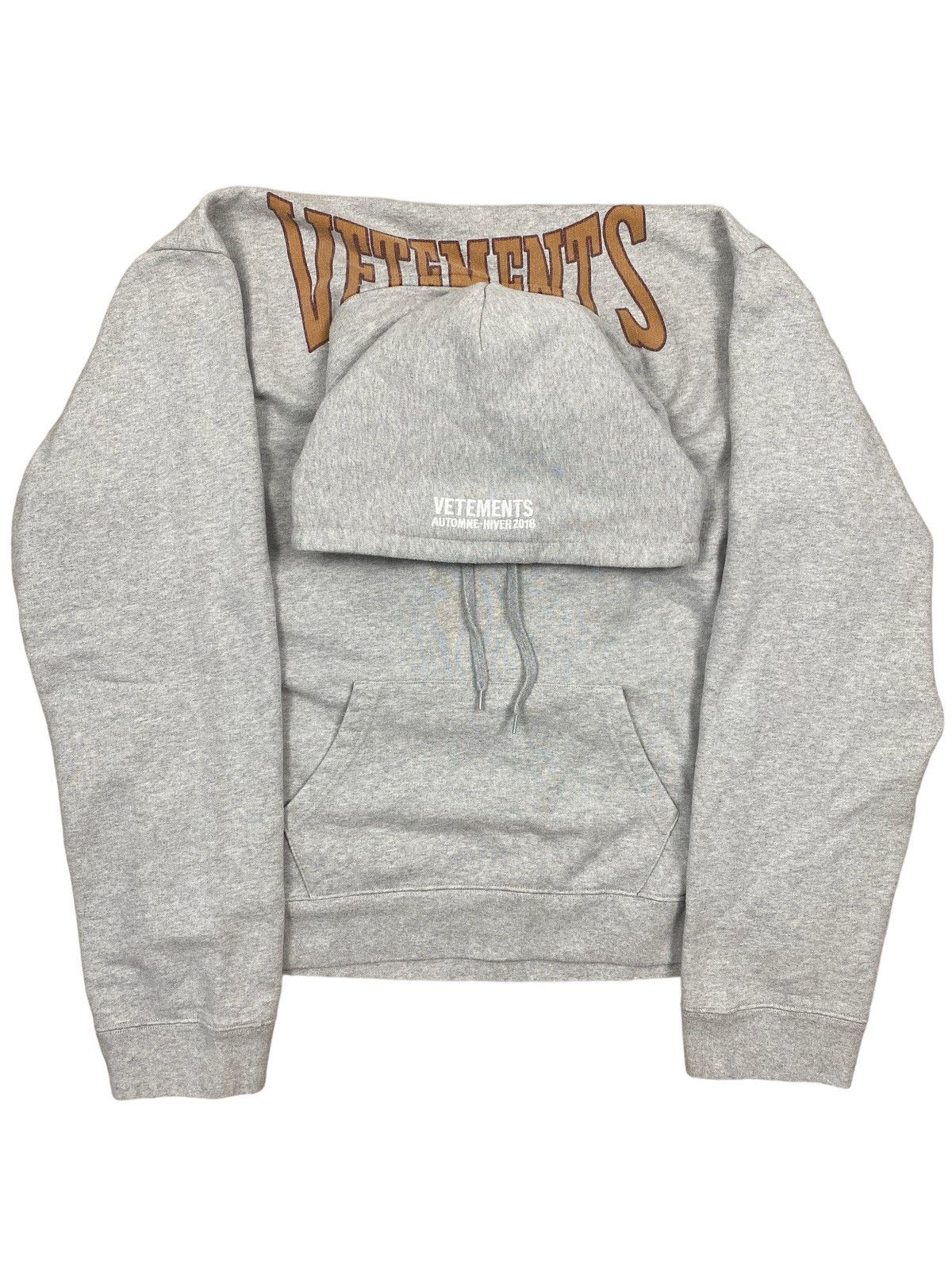 Vetements reversible hotsell hoodie grey