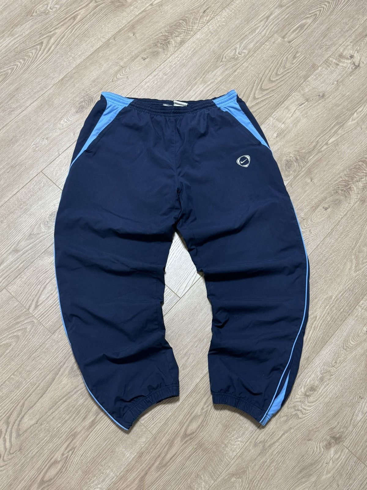 Nike × Vintage Vintage Nike Y2K nylon baggy pants blue navy size XL Size US 34 / EU 50 - 5 Thumbnail
