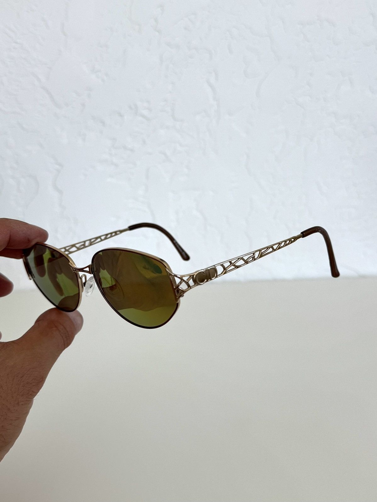 Dior ★ DIOR 2925 CD GOLD CHAMELEON ART DECO SUNGLASSES 90S Size ONE SIZE - 3 Thumbnail