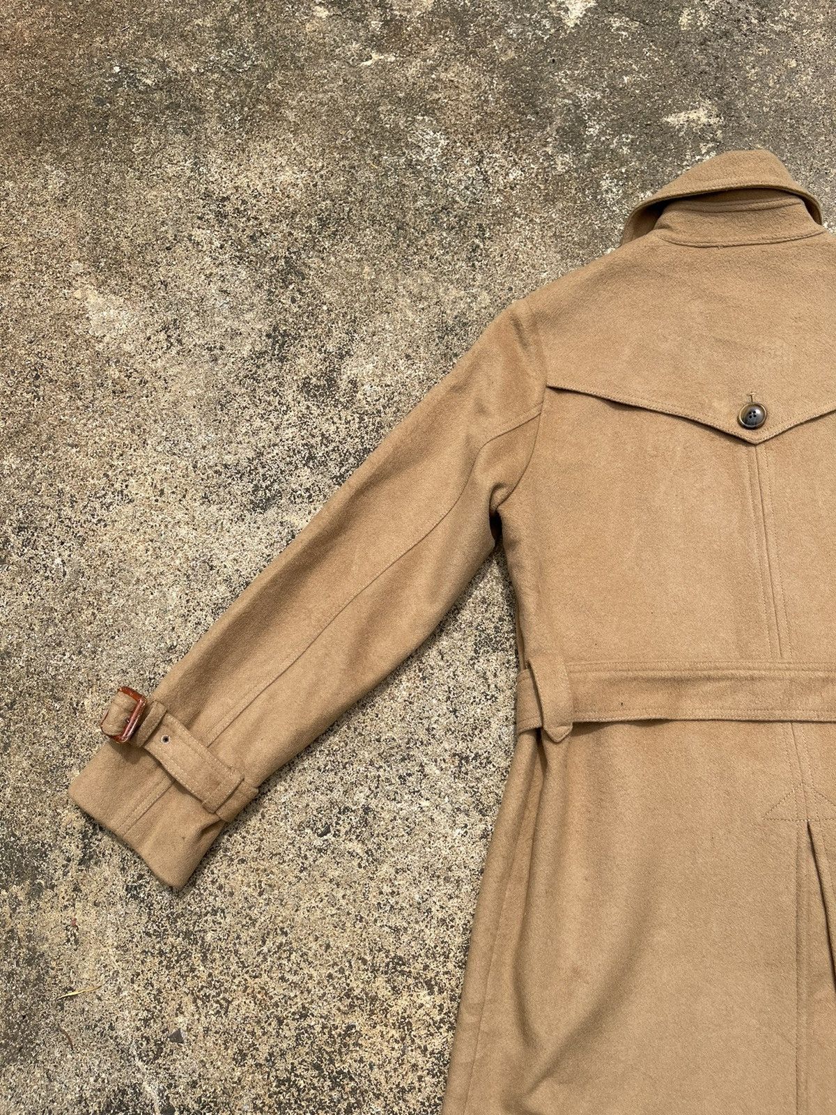 Designer Michel Beaudouin Camel Wool Trench Coat (Unisex) M Size M / US 6-8 / IT 42-44 - 11 Thumbnail