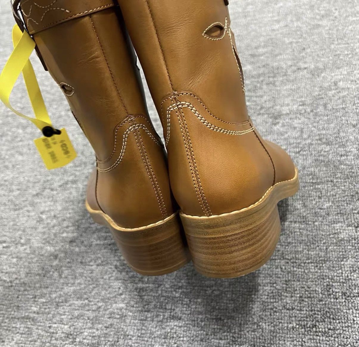 Celine Celine Bohemian Brown Stitching Leather Ankle Boots J41 Size US 6 / IT 36 - 5 Thumbnail