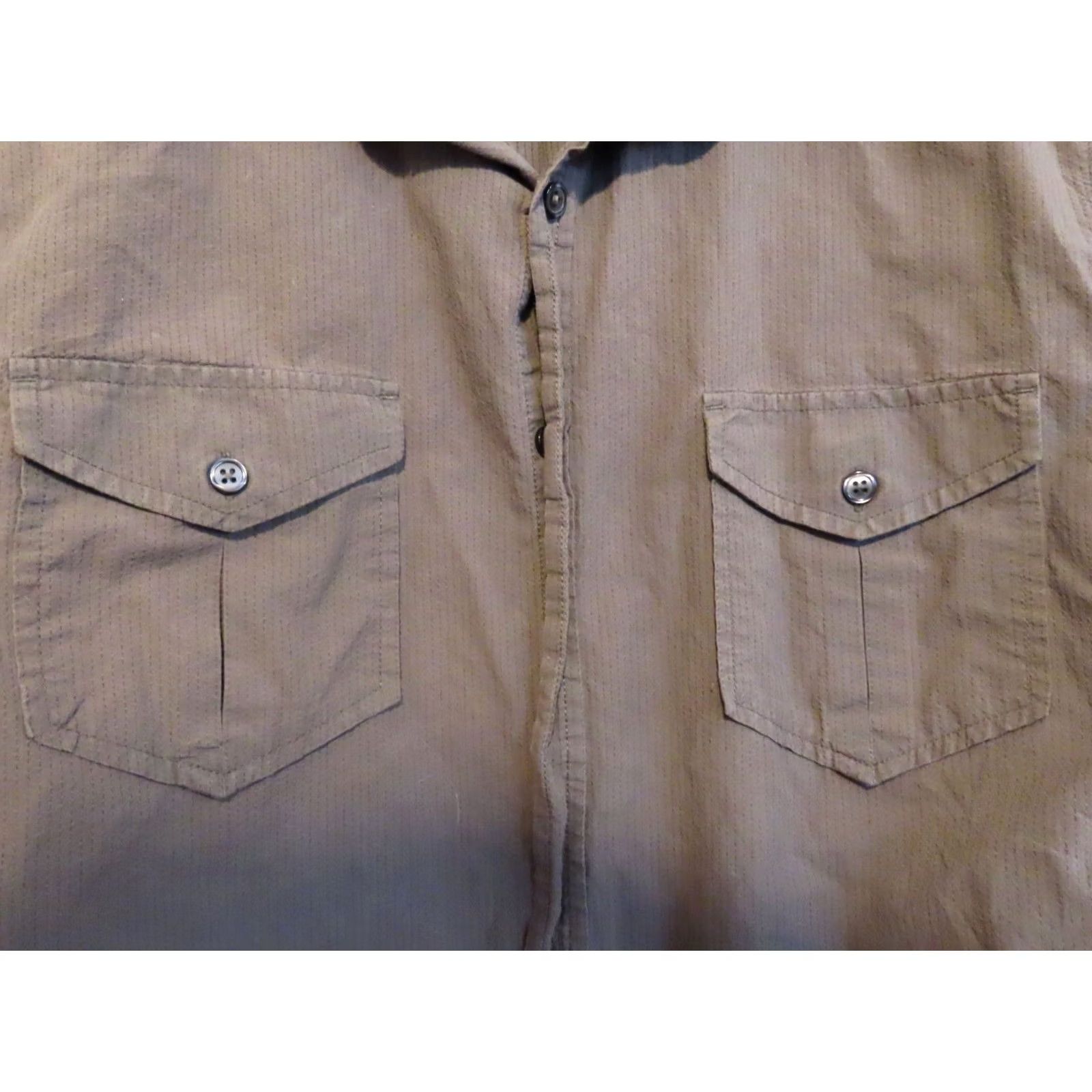 Kenneth Cole Kenneth Cole Shirt Button-Up Men's XL Casual Short Sleeve Gray Cotton Button Up Regular Fit Size US XL / EU 56 / 4 - 4 Thumbnail