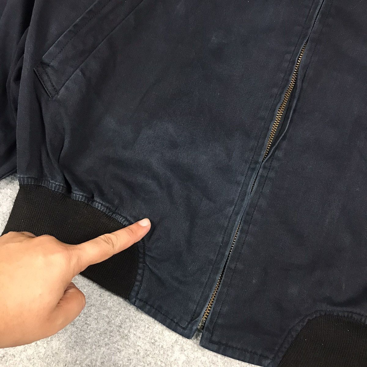 Japanese Brand PUSH MEN JAPANESE DESIGN BOMBER NAVY JACKET Size US L / EU 52-54 / 3 - 9 Thumbnail