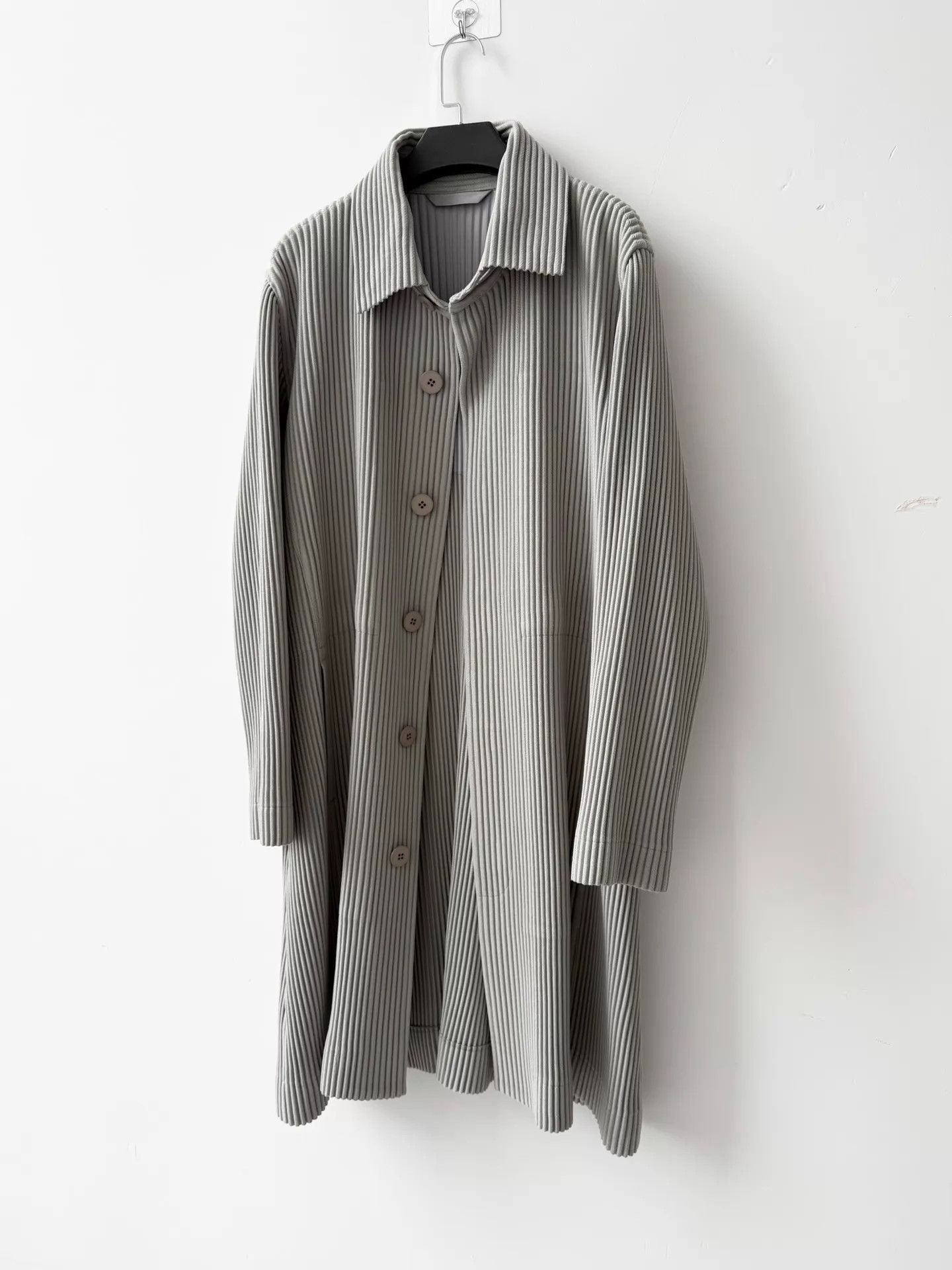 Homme Plisse Issey Miyake HOMME PLISSÉ ISSEY MIYAKE long coat size 2 low-saturation Size US M / EU 48-50 / 2 - 2 Thumbnail