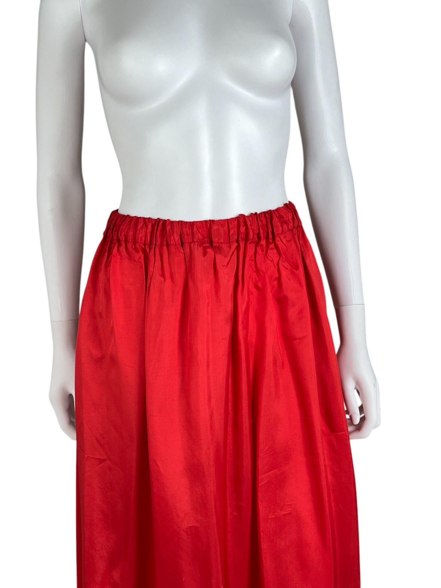 Comme des Garcons 2010's Red Maxi Silk Skirt Size 27" / US 4 / IT 40 - 6 Thumbnail