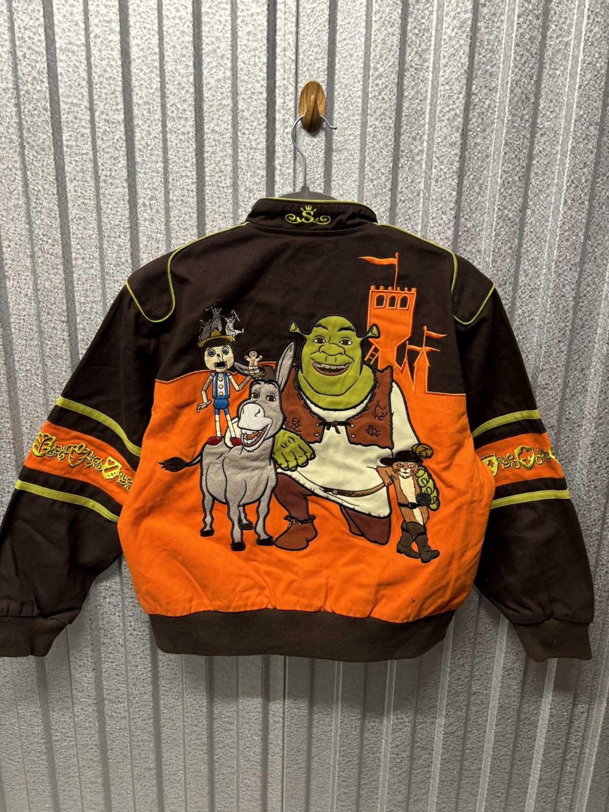 Jeff Hamilton × Vintage 2008 Shrek Jeff Hamilton Donkey Puss N Boots Racing jacket Size XS / US 0-2 / IT 36-38 - 2 Thumbnail