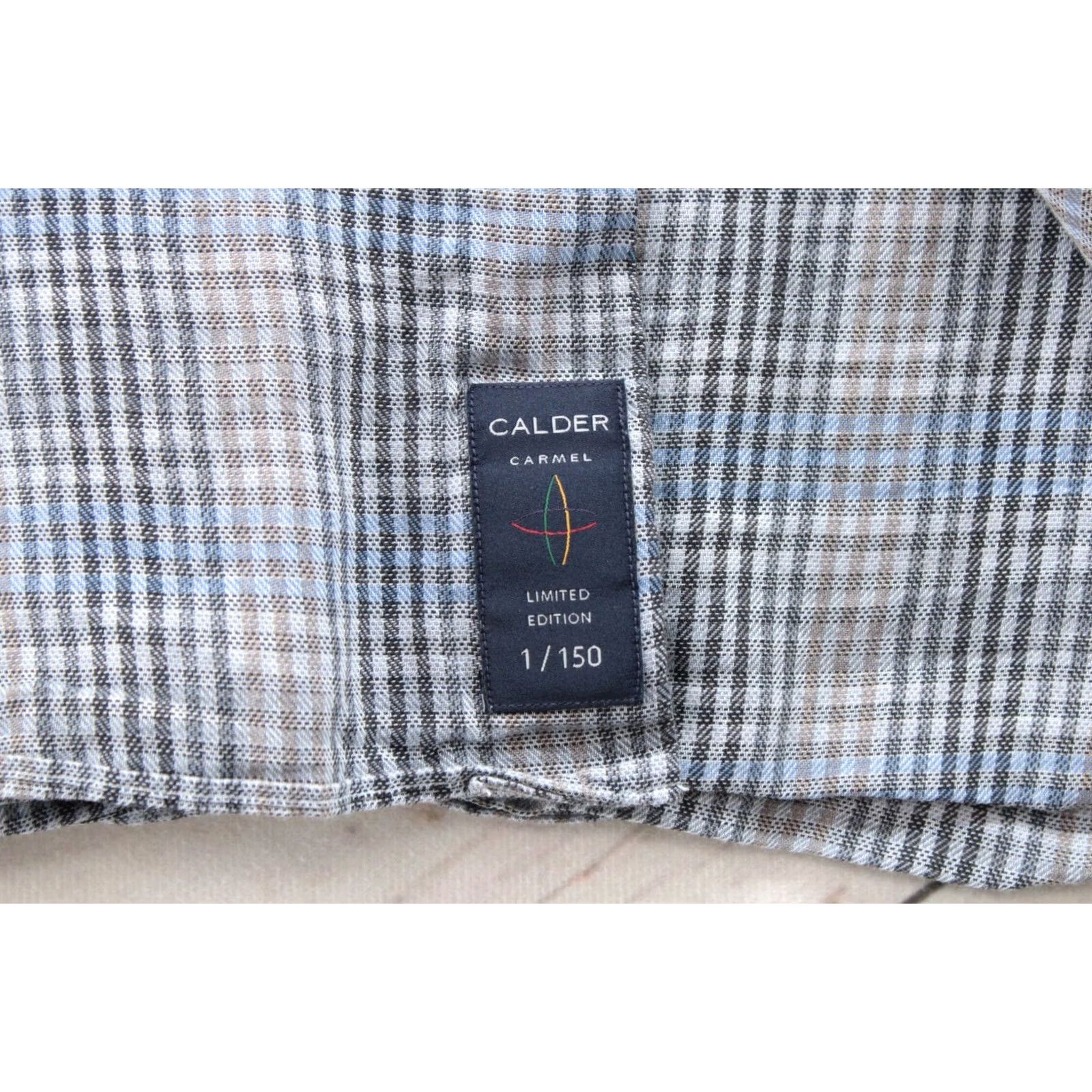 Vintage Calder Carmel Shirt Mens XL Blue Check Long Sleeve Limited Edition Handmade Stylish Size US XL / EU 56 / 4 - 5 Thumbnail