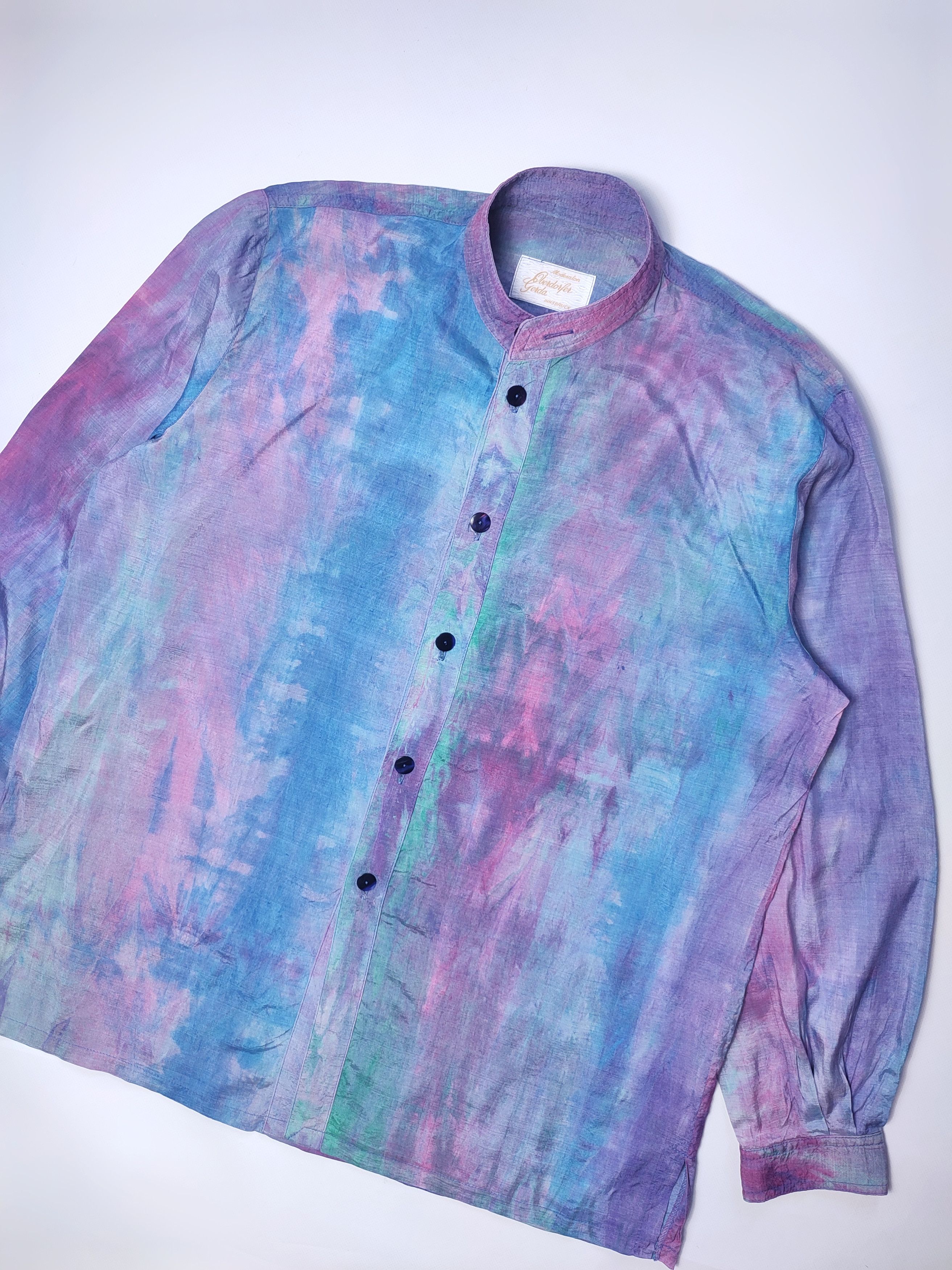 Vintage Vintage Tie Dye Silk Shirt Size US M / EU 48-50 / 2 - 5 Thumbnail