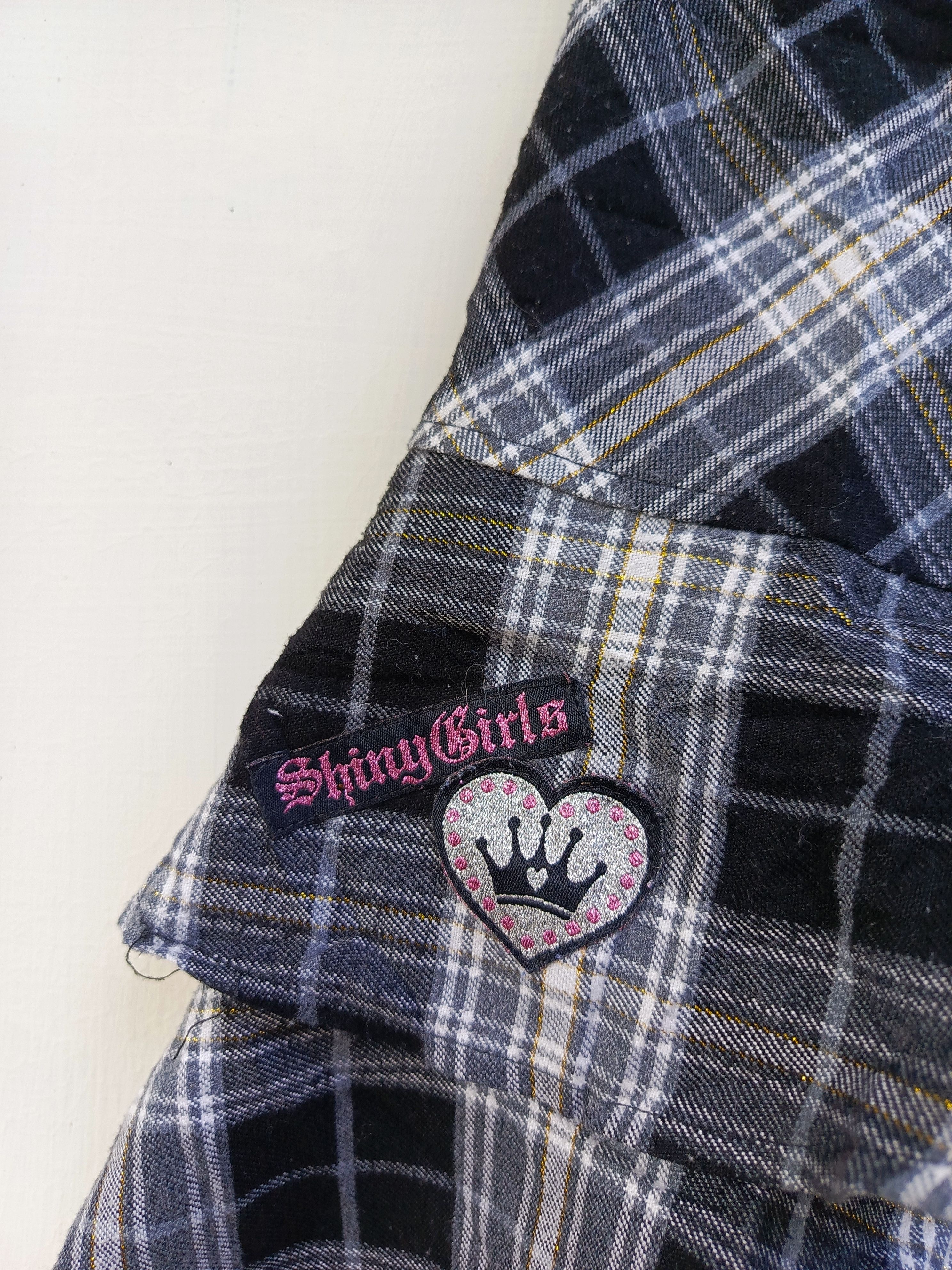 Japanese Brand Shiny girls plaid skirt avantgarde Size 25" / US 0 / IT 36 - 3 Thumbnail