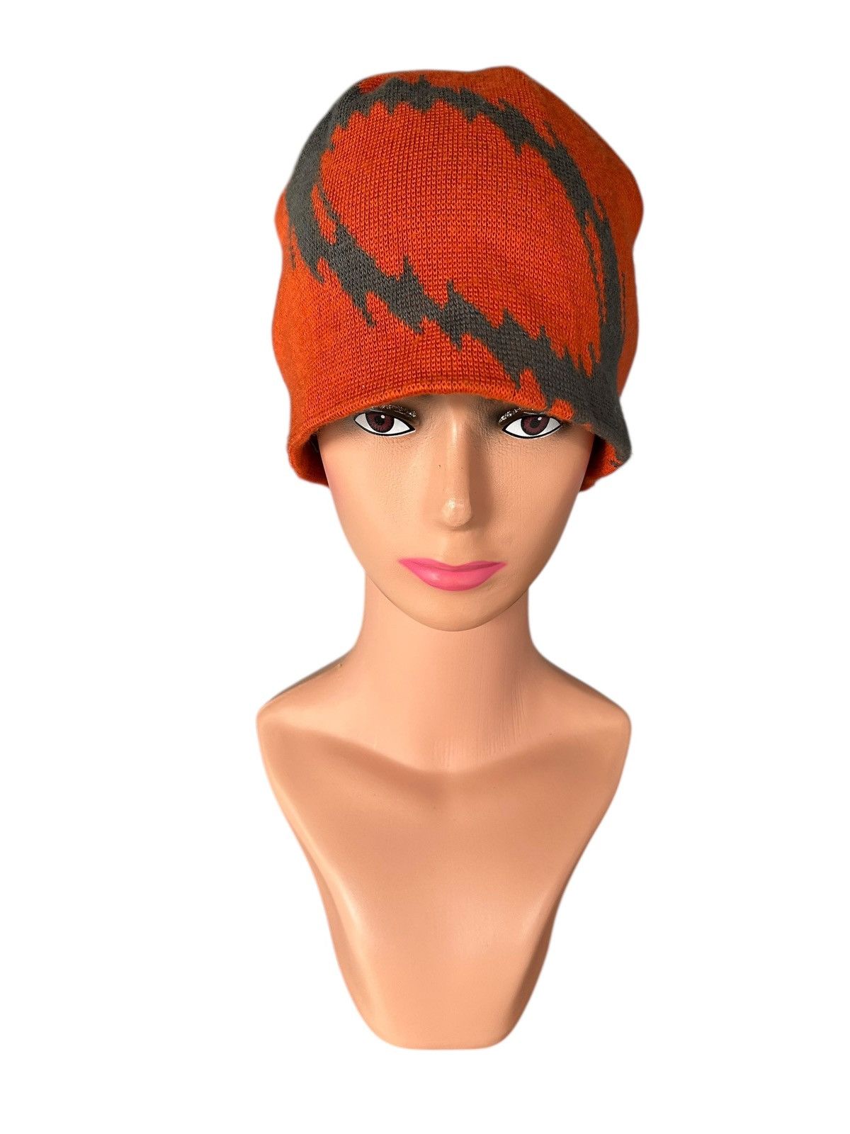 Oakley Vintage Oakley Big Logo Rare Orange Beanie Hats Size ONE SIZE - 2 Thumbnail