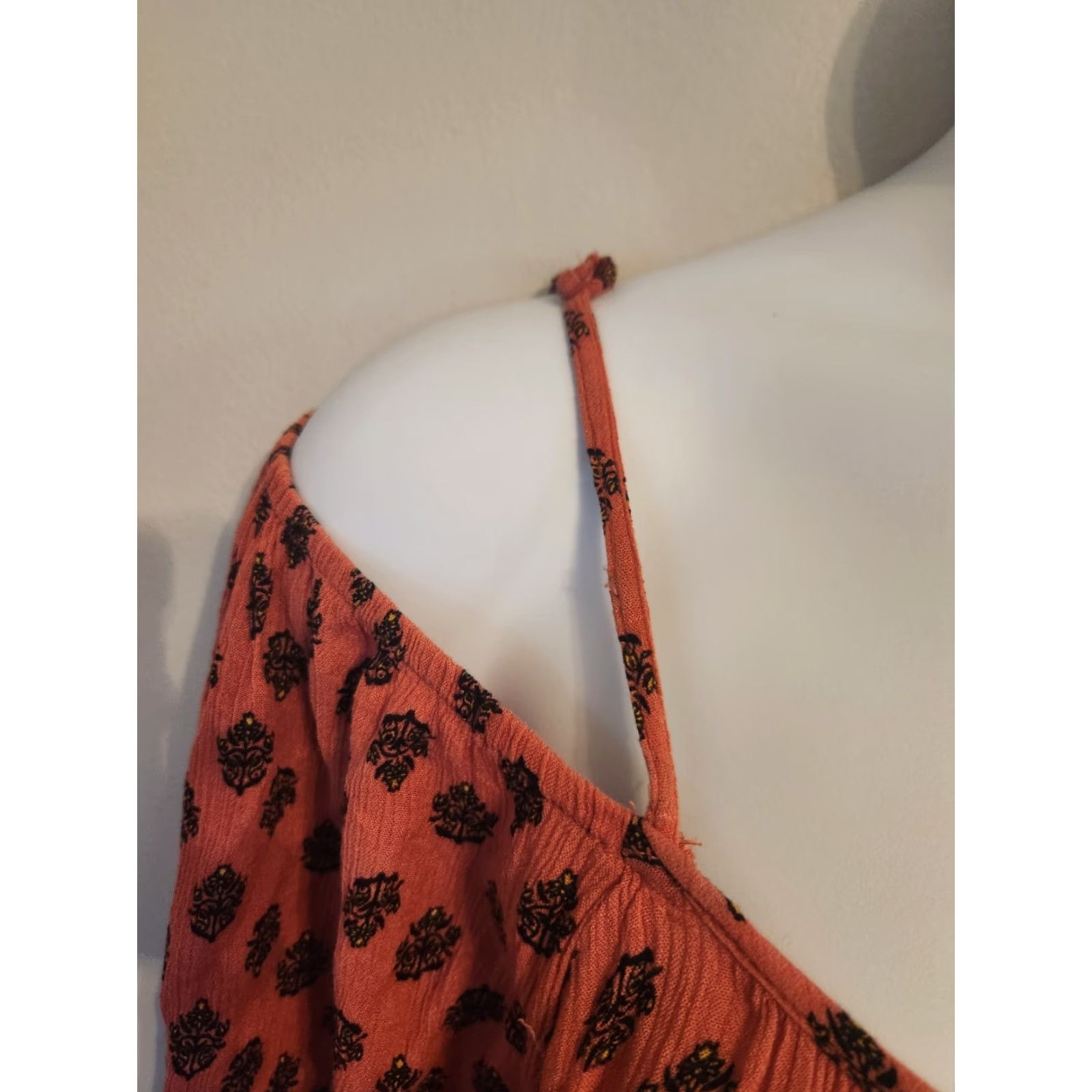 Vintage Indulge In Style Cold Shoulder Boho Print Mini Dress Hippie 2X Plus Size XXL / US 16-18 / IT 52-54 - 4 Thumbnail