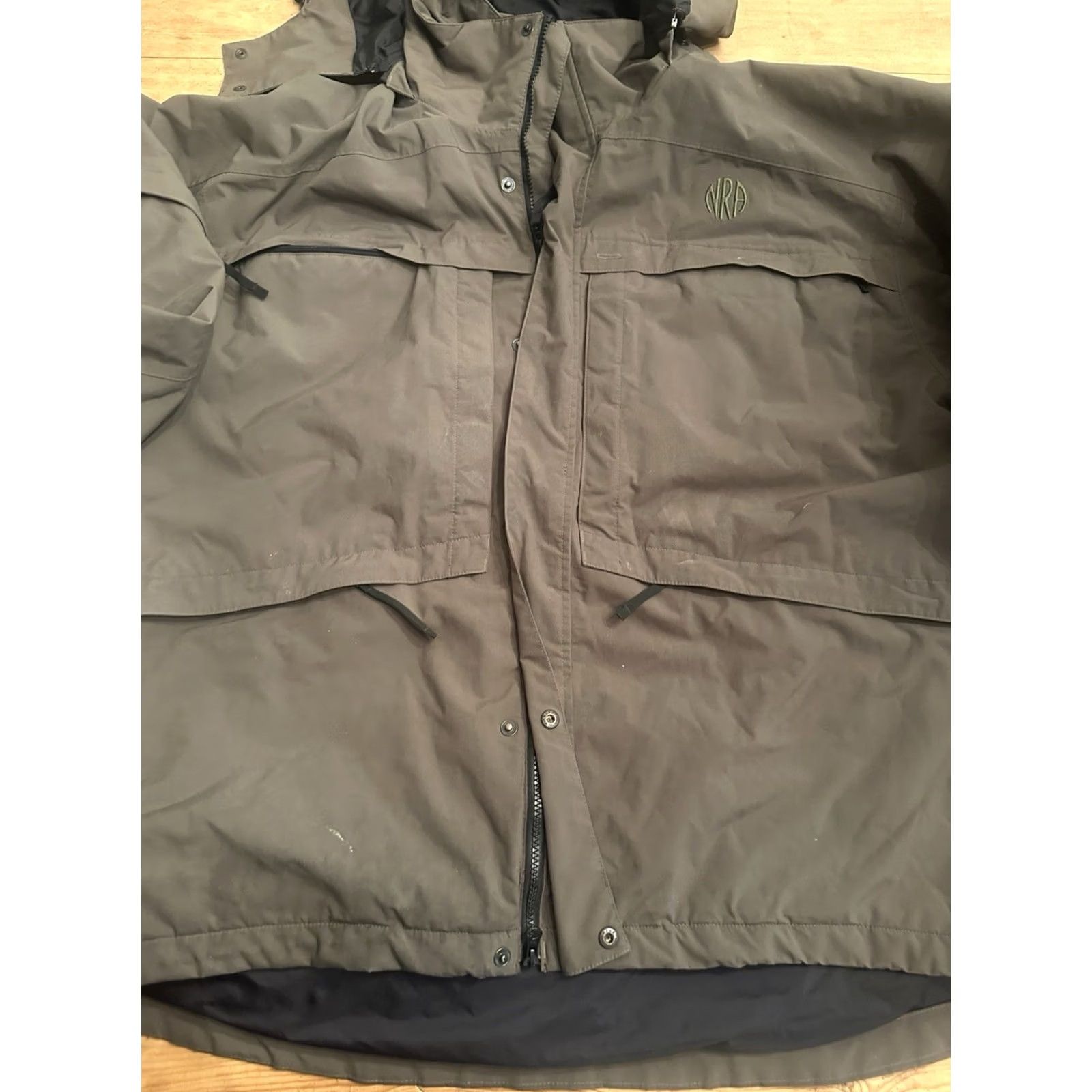 Vintage 511 Tactical Jacket Men 2XL Green 4 In 1 No Liner NRA National Rifle Association Windbreaker Hooded Nylon Jacket 511 4 In 1 Green Mens 2XL finance> Size US XXL / EU 58 / 5 - 3 Thumbnail