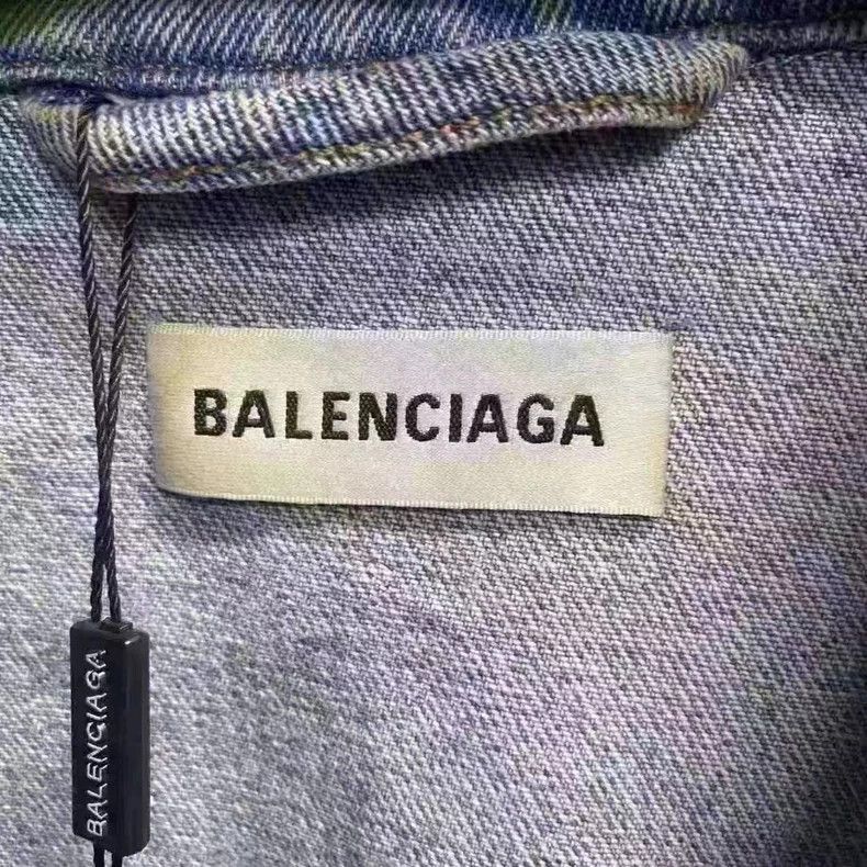 Balenciaga Balenciaga blue plant pattern logo denim jacket-2506 Size US XS / EU 42 / 0 - 3 Thumbnail