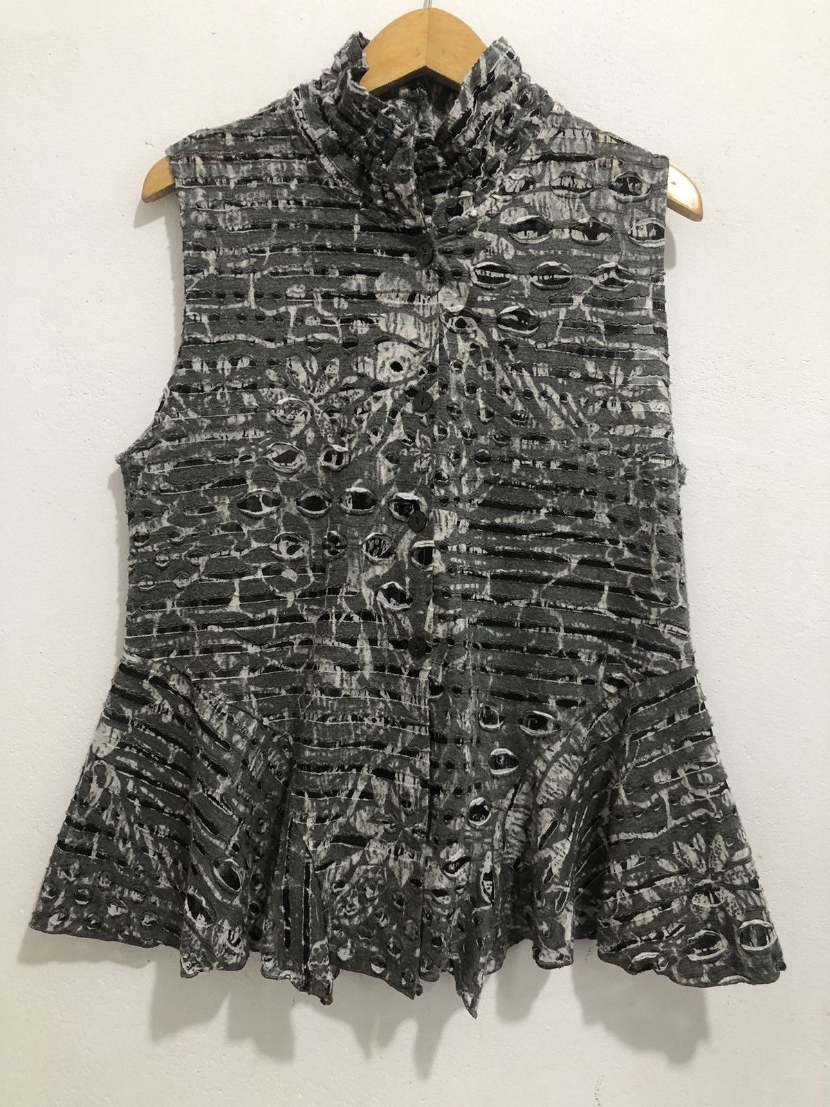 Yohji Yamamoto Japanese Brand Distressed Grunge Poem Short Sleeve Size L / US 10 / IT 46 - 1 Thumbnail