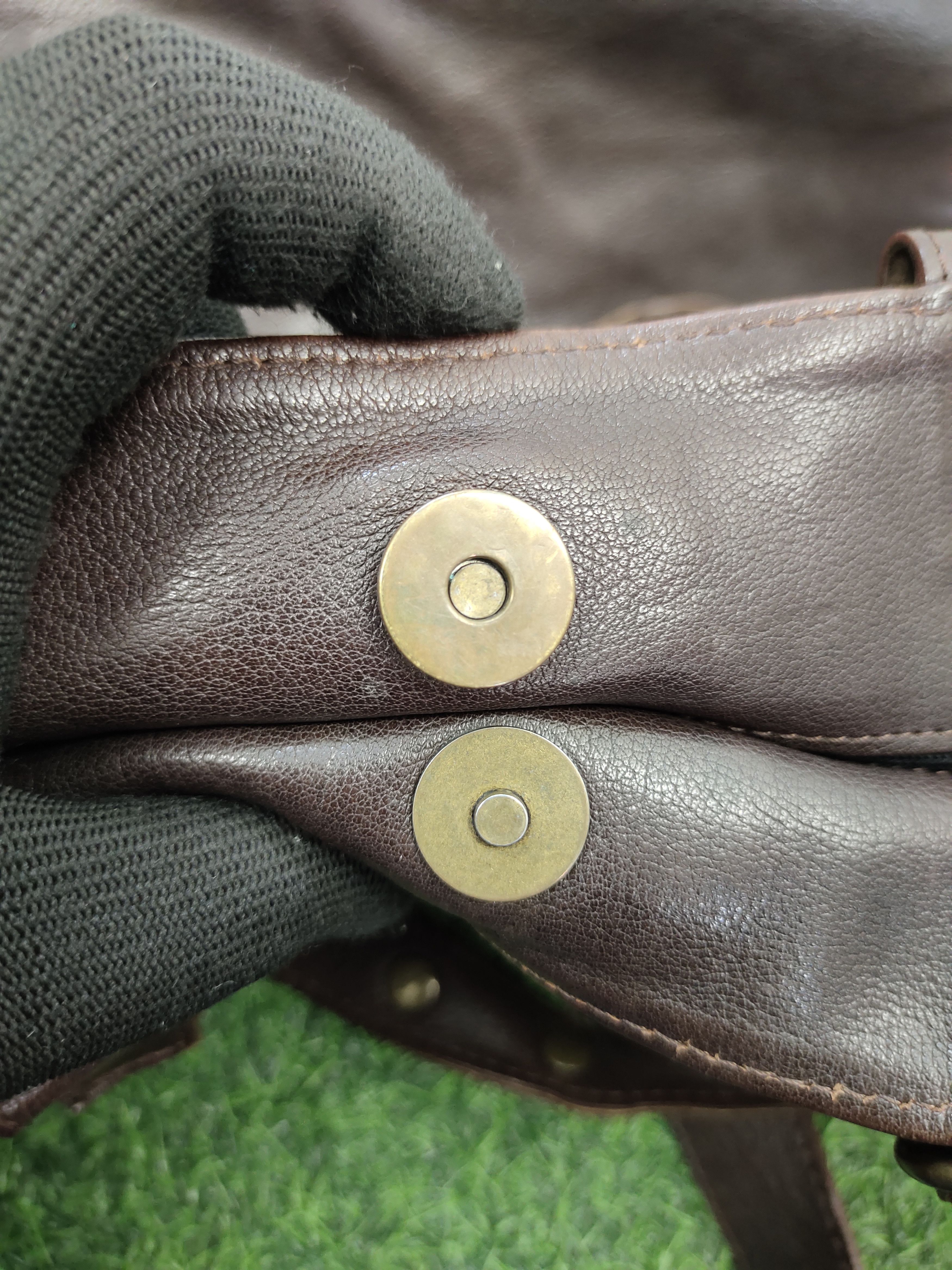 Vintage Via Repubblica Italy Patina Full Leather 2 Way Bag