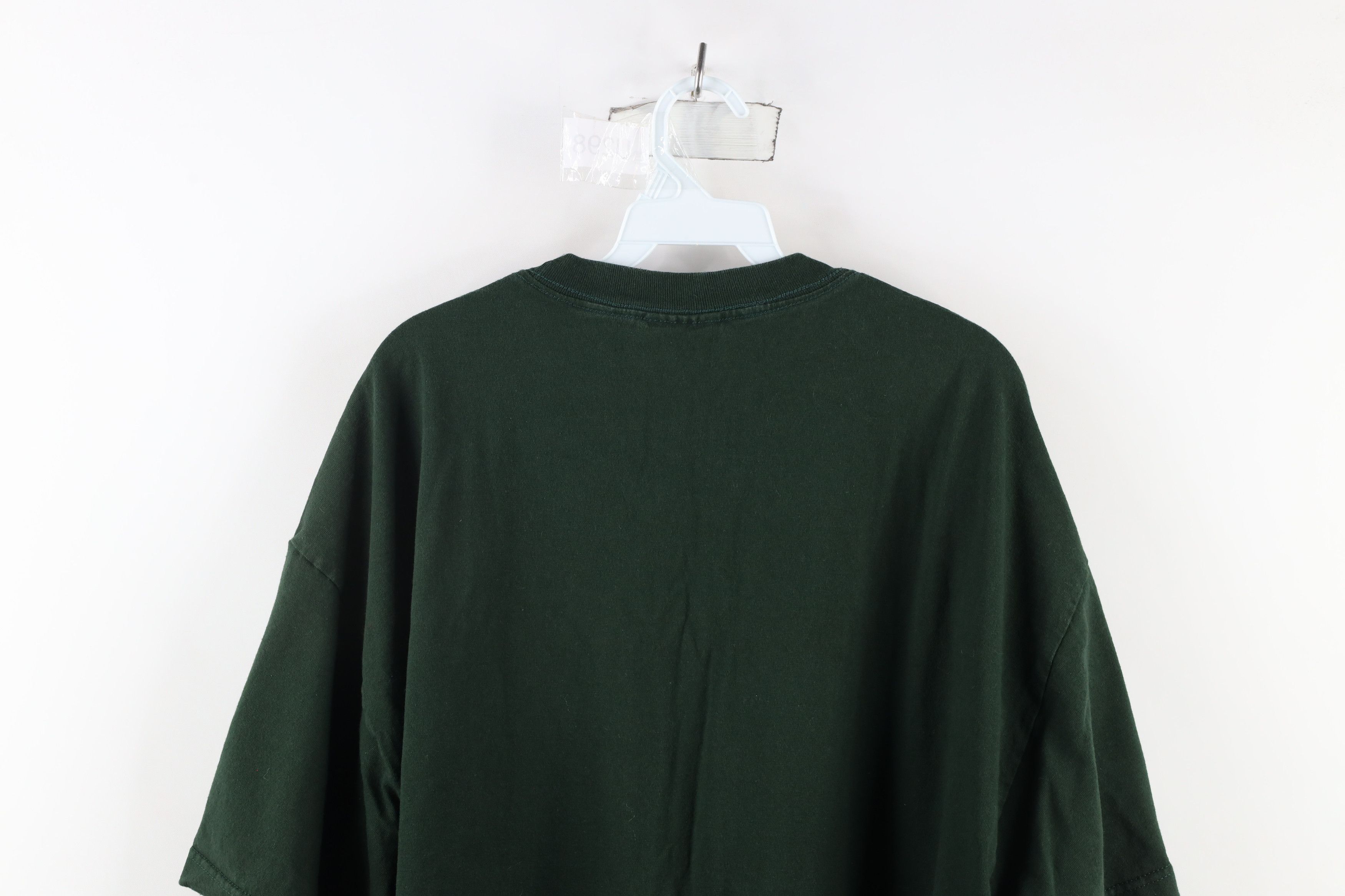 Vintage Vintage 90s Streetwear Heavyweight T-Shirt Green Cotton Size US XXL / EU 58 / 5 - 7 Thumbnail