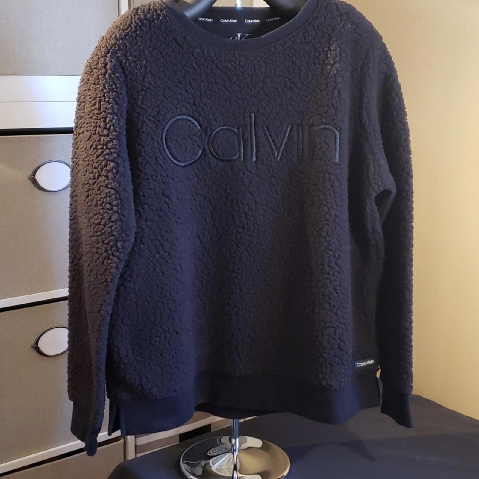 Calvin Klein Calvin Klein black sherpa sweatshirt size S Size S / US 4 / IT 40 - 1 Thumbnail