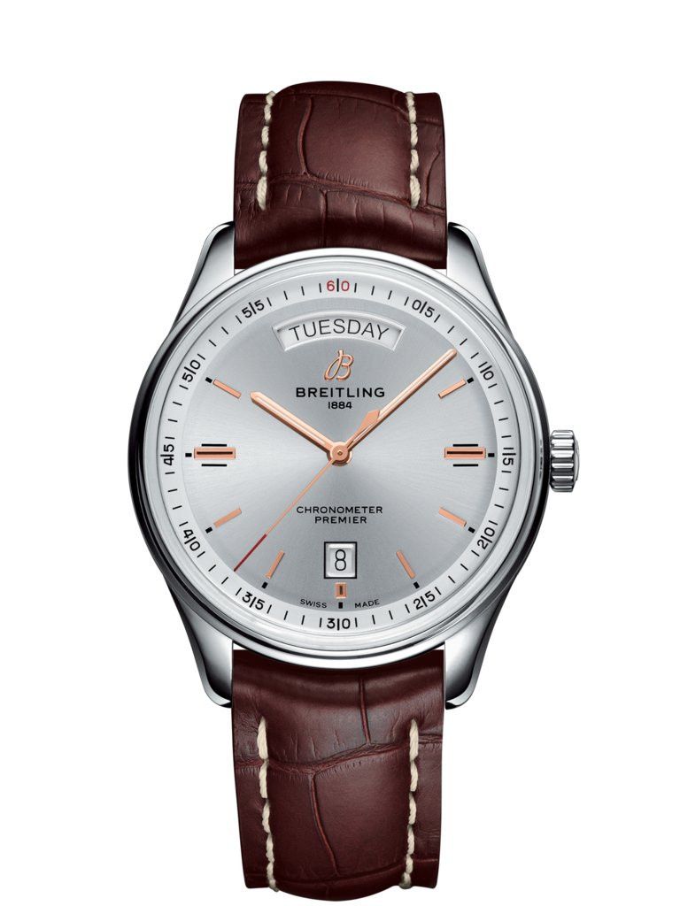 Breitling o1mt1gz0125 Size: OS / Premier 40 Watch in Brown & Silver Size ONE SIZE - 1 Thumbnail