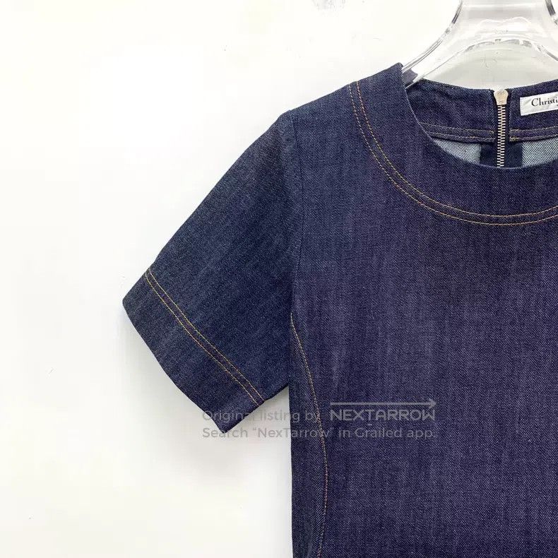 Dior Dior Dark blue heavy industry rhinestone embroidery cotton Size XS / US 0-2 / IT 36-38 - 3 Thumbnail