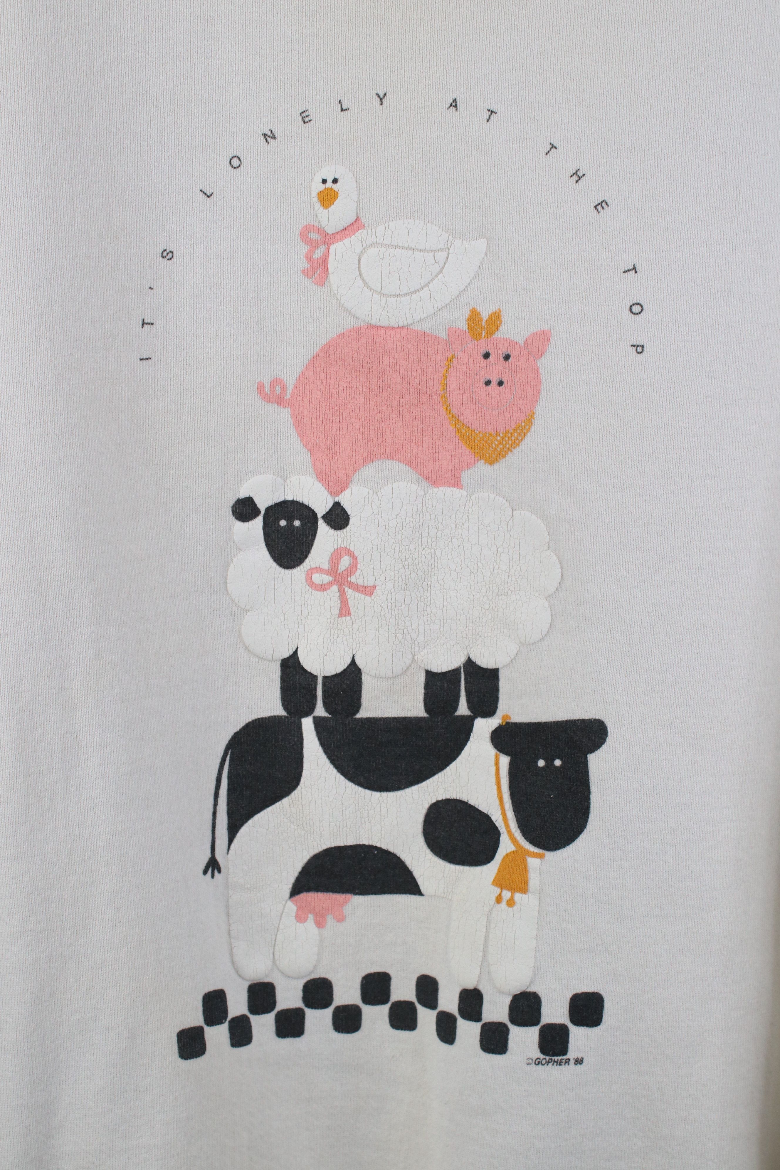 Vintage Vintage 80s Country Animals Puff Paint Sweatshirt USA Size L / US 10 / IT 46 - 4 Thumbnail